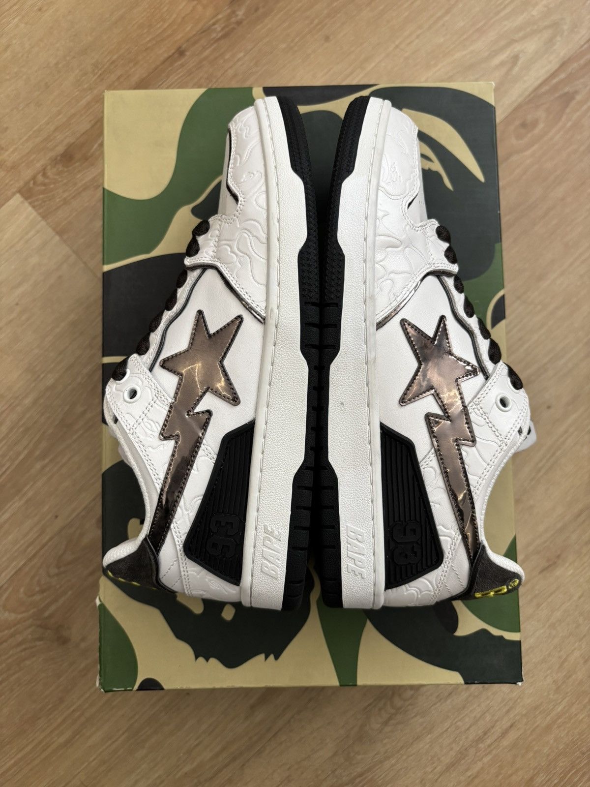 Bape A Bathing Ape Bape SK8 Sta White Silver Size US 6 / EU 39 - 3 Thumbnail