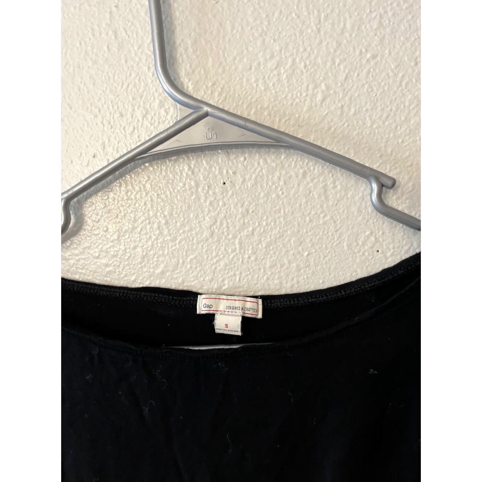 Gap Womens GAP Cap Sleeve T Crew Neck Black Long Sleeve T-Shirt Size S Size S / US 4 / IT 40 - 3 Thumbnail