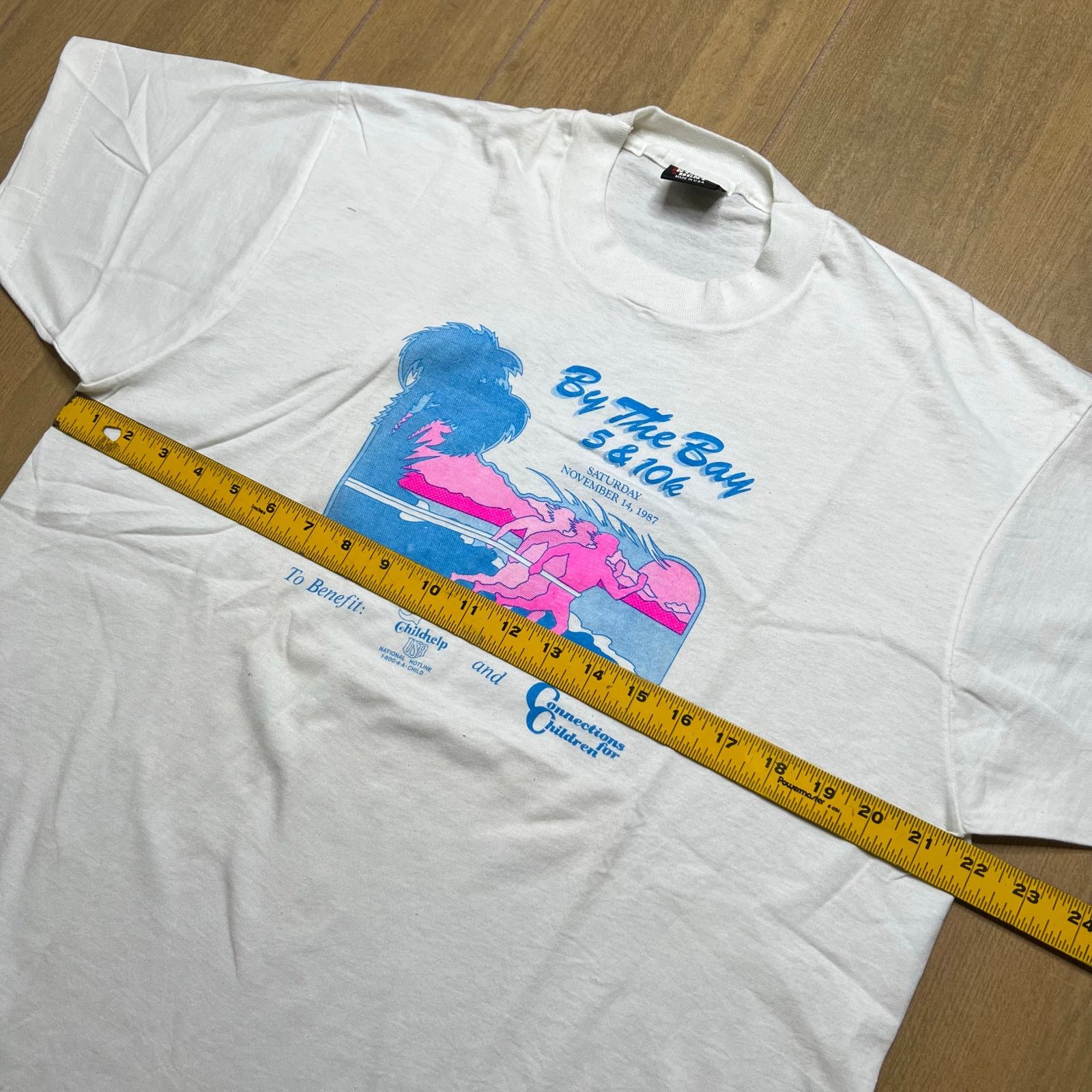 Vintage Vintage 80s Running Bay 5K 10K T Shirt Screen Stars USA XL Size US XL / EU 56 / 4 - 6 Thumbnail