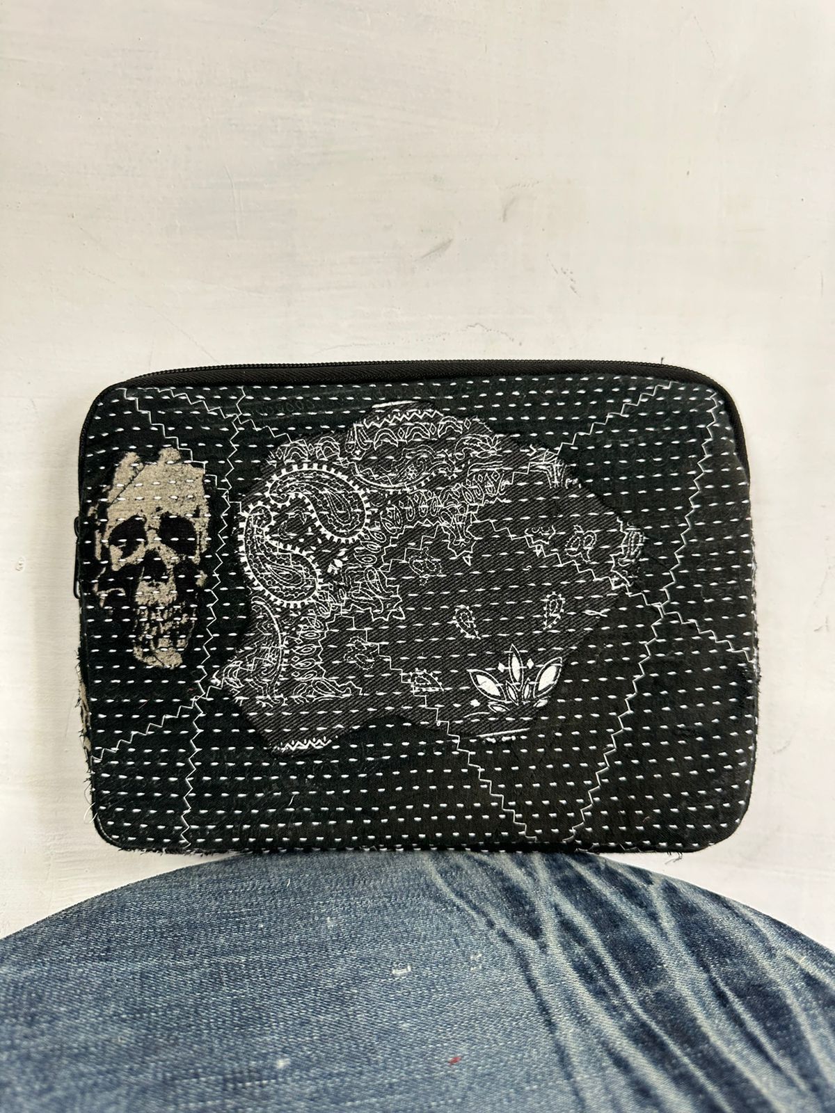 Other Custom Made Distressed Paisley Patchwork Clutch by Ahado Size ONE SIZE - 2 Thumbnail