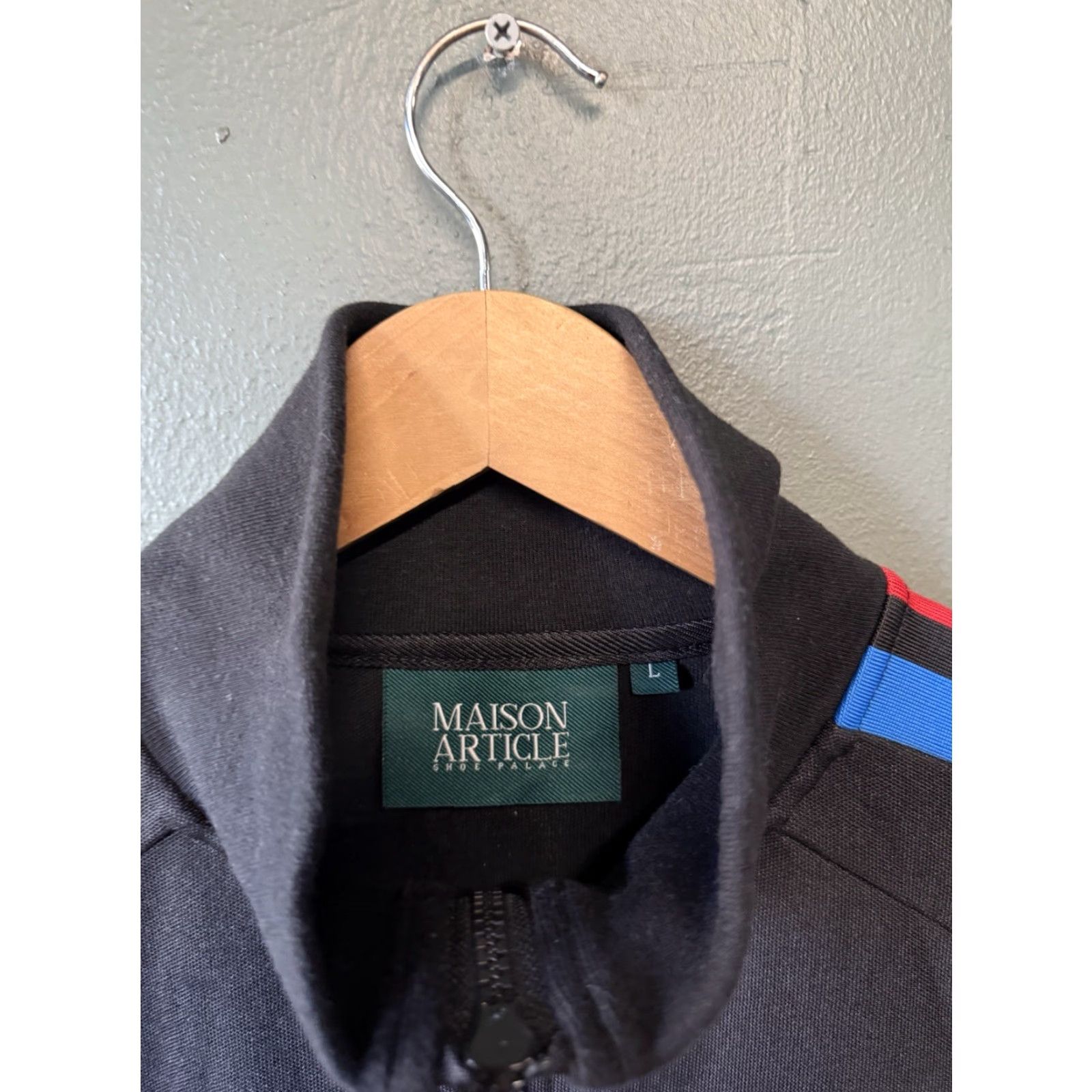 Vintage Maison Artticle Mens Black Full Zip Mock Neck Sweatshirt Size Large Size US L / EU 52-54 / 3 - 3 Thumbnail