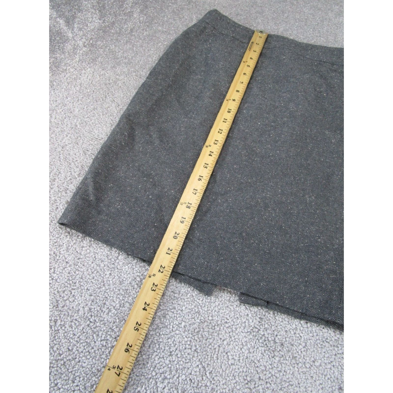 Ann Taylor Ann Taylor Pencil Skirt Womens 4 Gray Cotton Blend Formal Knee-Length Womens Size 27" / US 4 / IT 40 - 2 Thumbnail