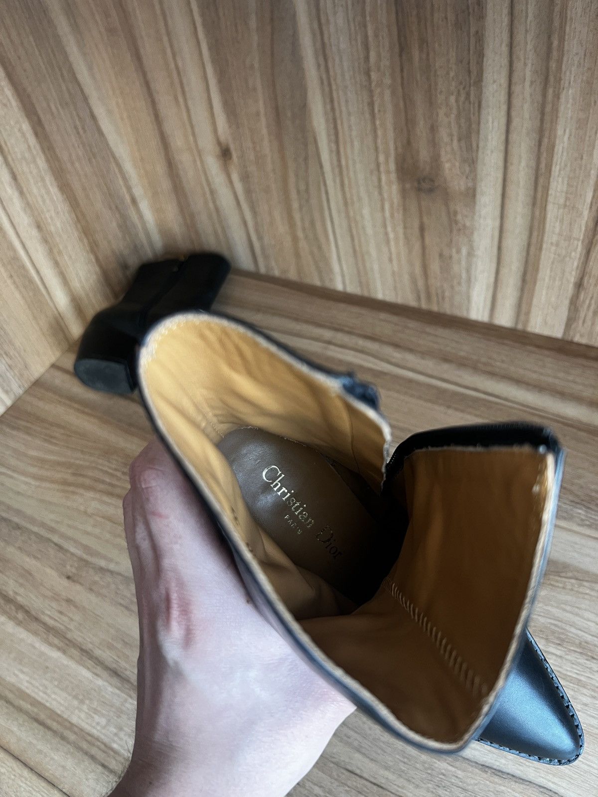 Christian Dior Monsieur 🔥🔥 Christian Dior Black Leather Cowboy Boots Size US 7 / IT 37 - 9 Thumbnail