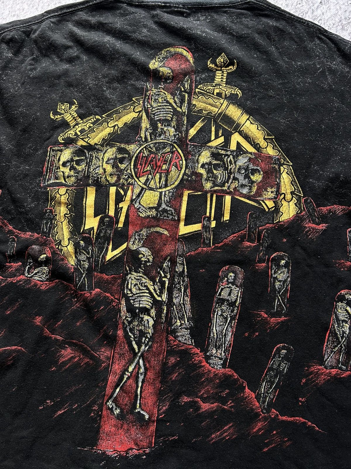 Band Tees Vintage 1991 Slayer Seasons in the Abyss All Over Print tee Size US L / EU 52-54 / 3 - 5 Thumbnail