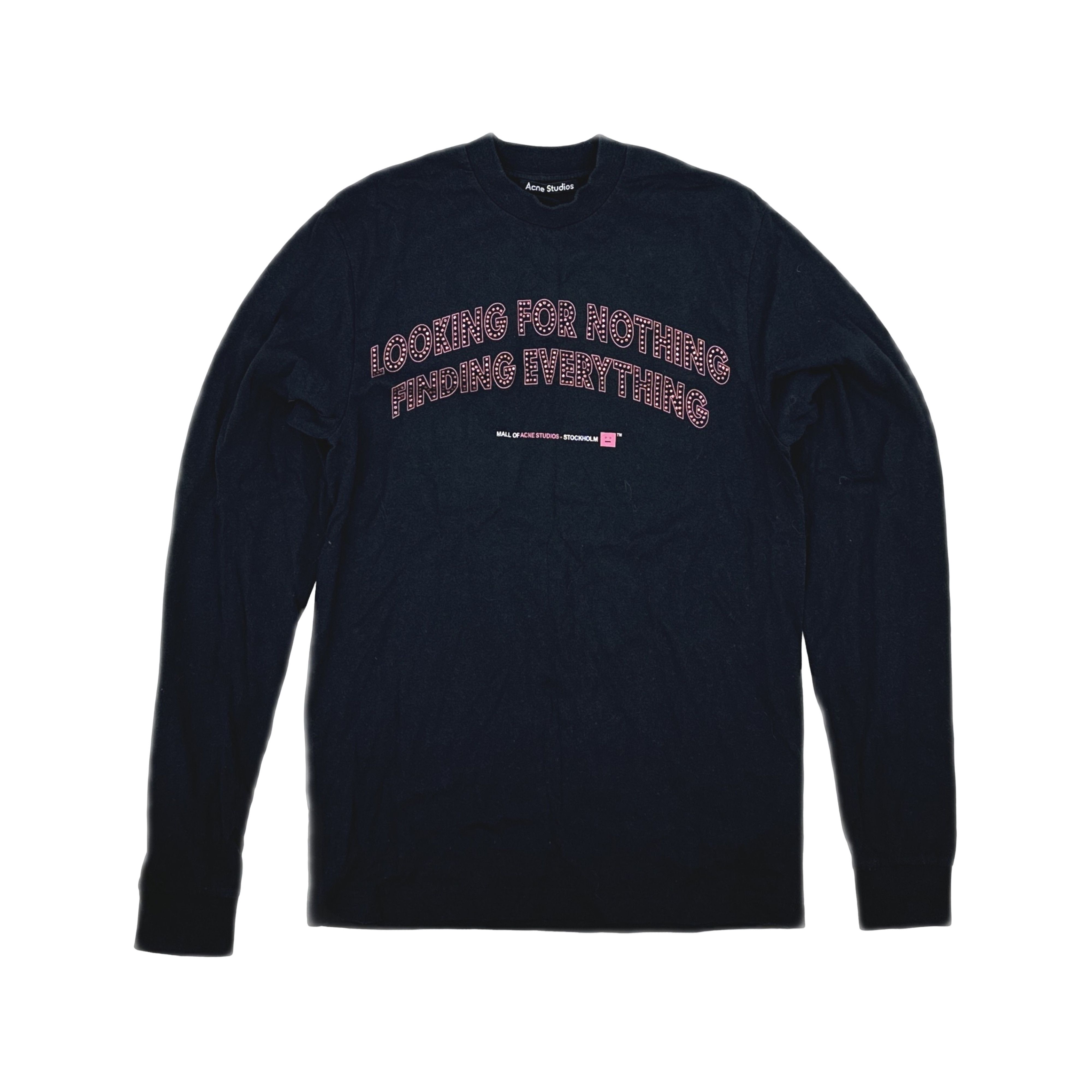 Acne Studios Acne Studios Slogan Face Long Sleeve T-Shirt XXS Size US XXS / EU 40 - 1 Thumbnail