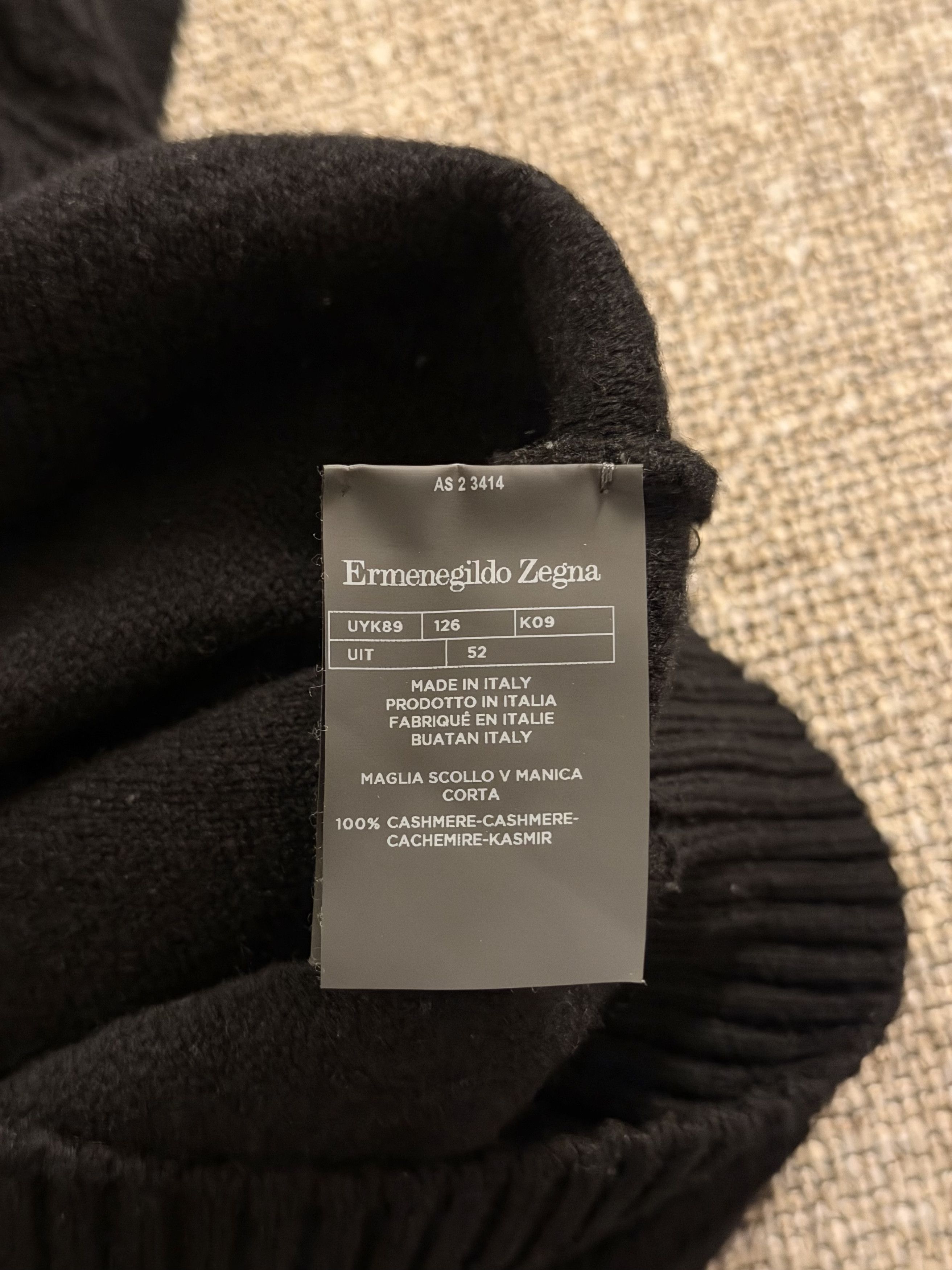 Ermenegildo Zegna ZEGNA 100% Cashmere Ribbed Mock Neck Sweater Size US L / EU 52-54 / 3 - 7 Thumbnail