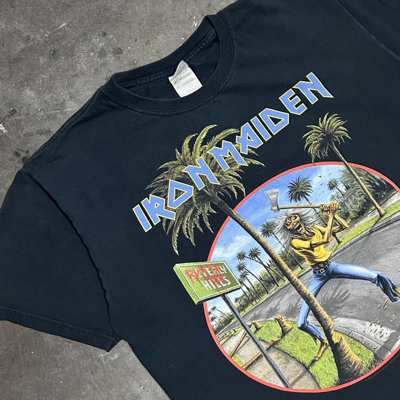 Gildan × Iron Maiden × Vintage Vintage Band IRON MAIDEN 2008 LA Irvine Meadows Tour Tshirt Size US M / EU 48-50 / 2 - 1 Thumbnail