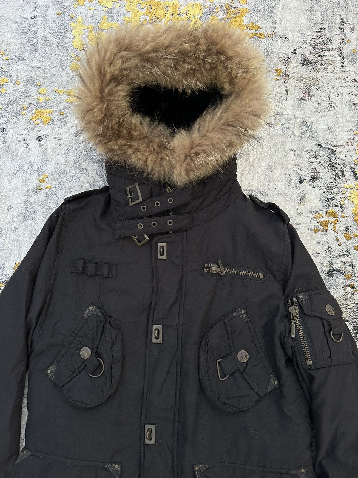 14th Addiction FAUX FUR BONDAGE JACKET Playboi Carti Style Archive LGB Size US M / EU 48-50 / 2 - 2 Thumbnail