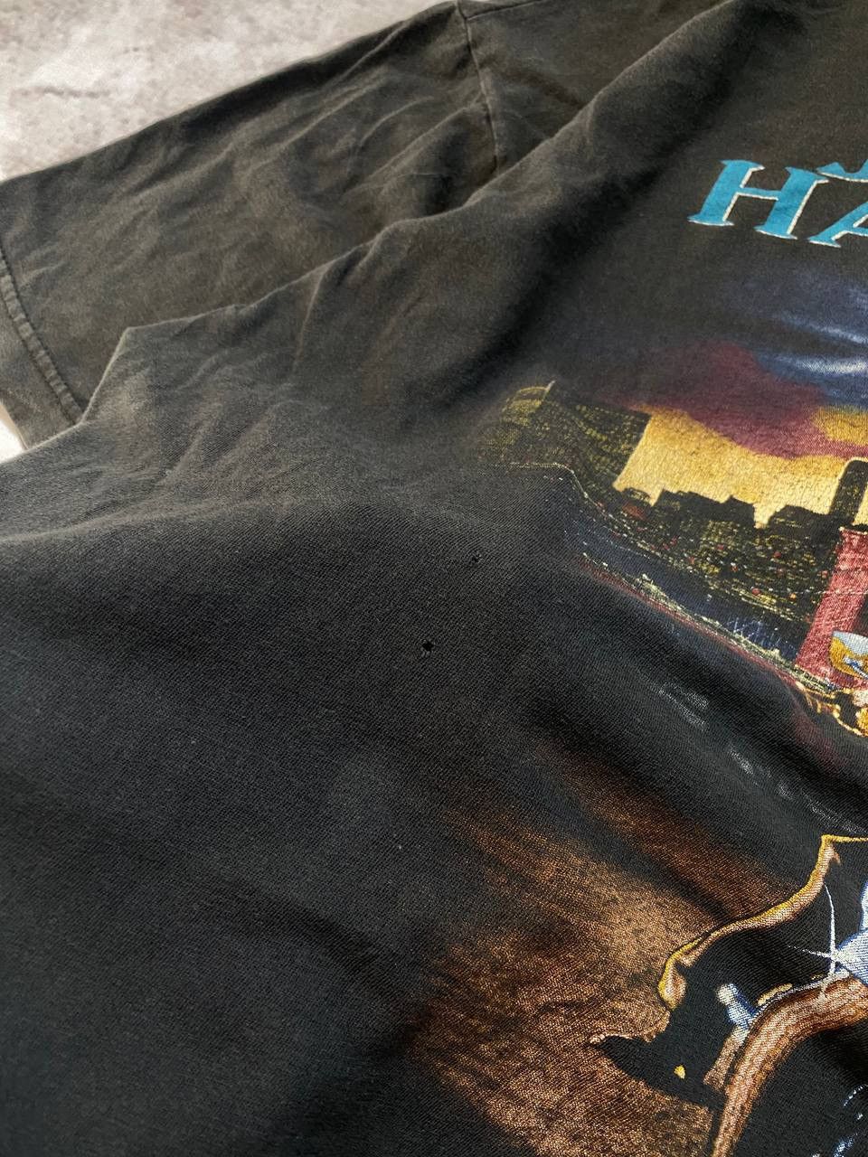 Band Tees × Vintage Vintage 1993 Johnny Halliday Big Logo Faded Tee T Shirt Size US XL / EU 56 / 4 - 4 Thumbnail