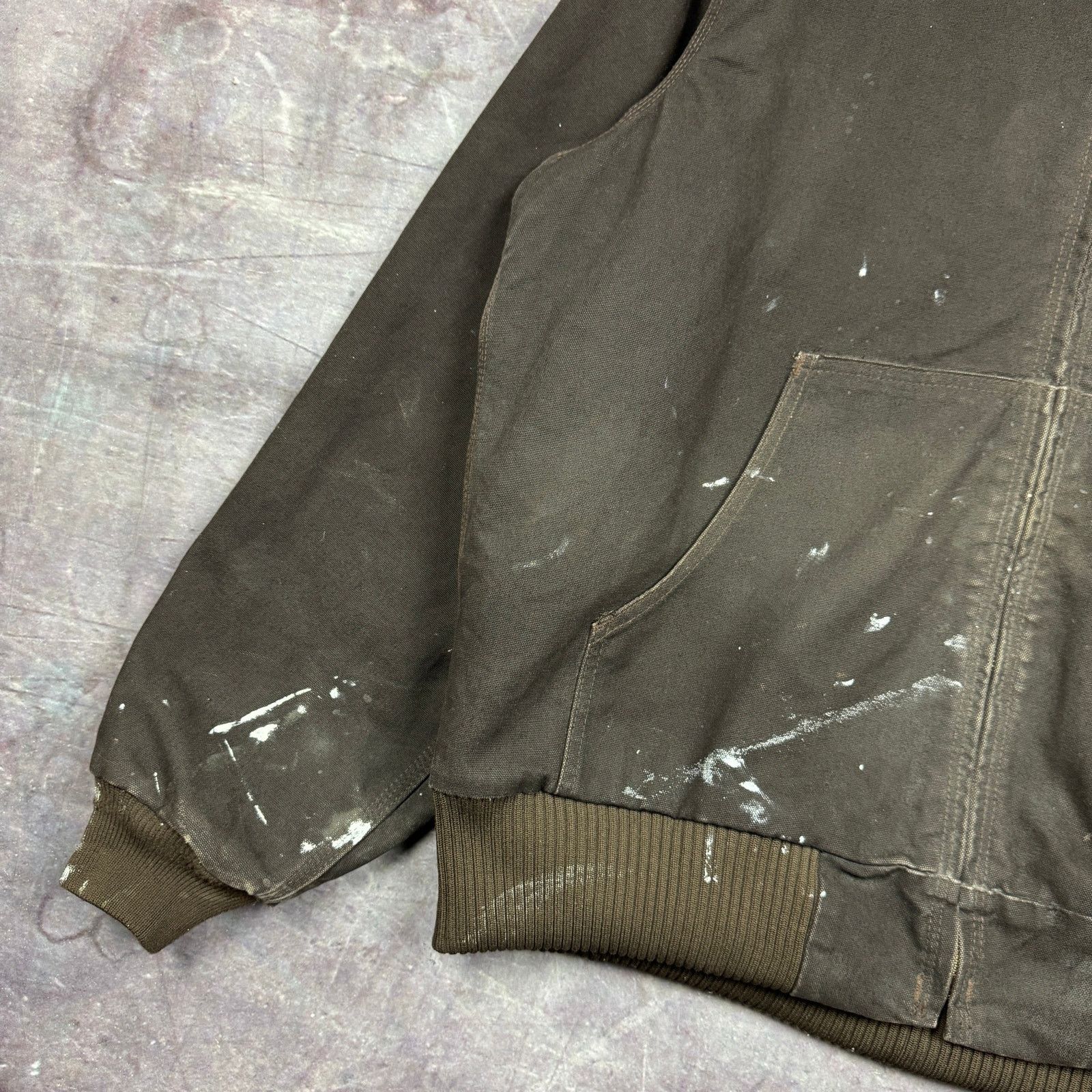 Carhartt × Vintage 90s Mocha Brown Painter Carhartt Hooded Work Jacket XL 2385 Size US XL / EU 56 / 4 - 3 Thumbnail