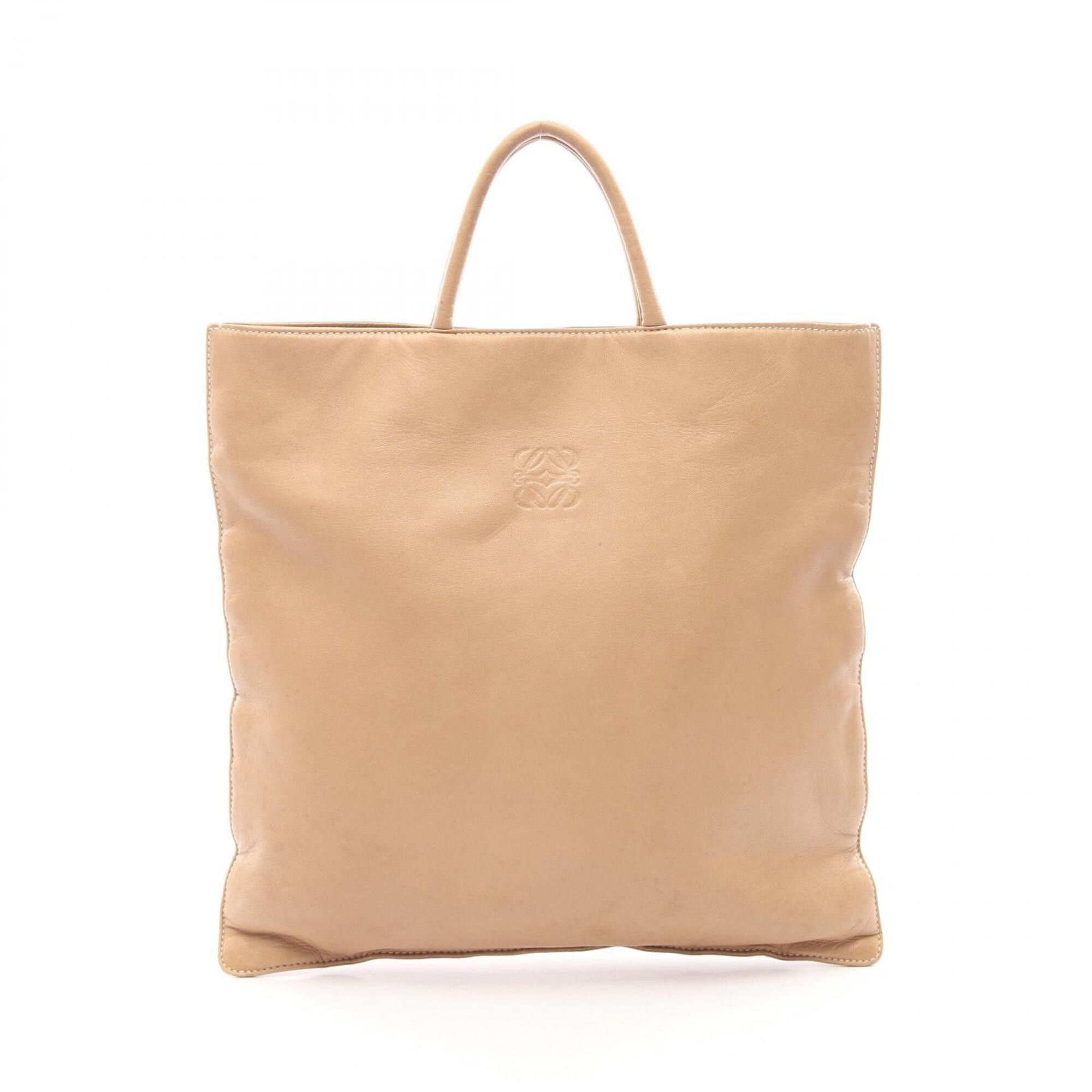 Loewe Loewe Anagram Tote Bag Handbag Leather Women's Beige Size ONE SIZE - 1 Thumbnail