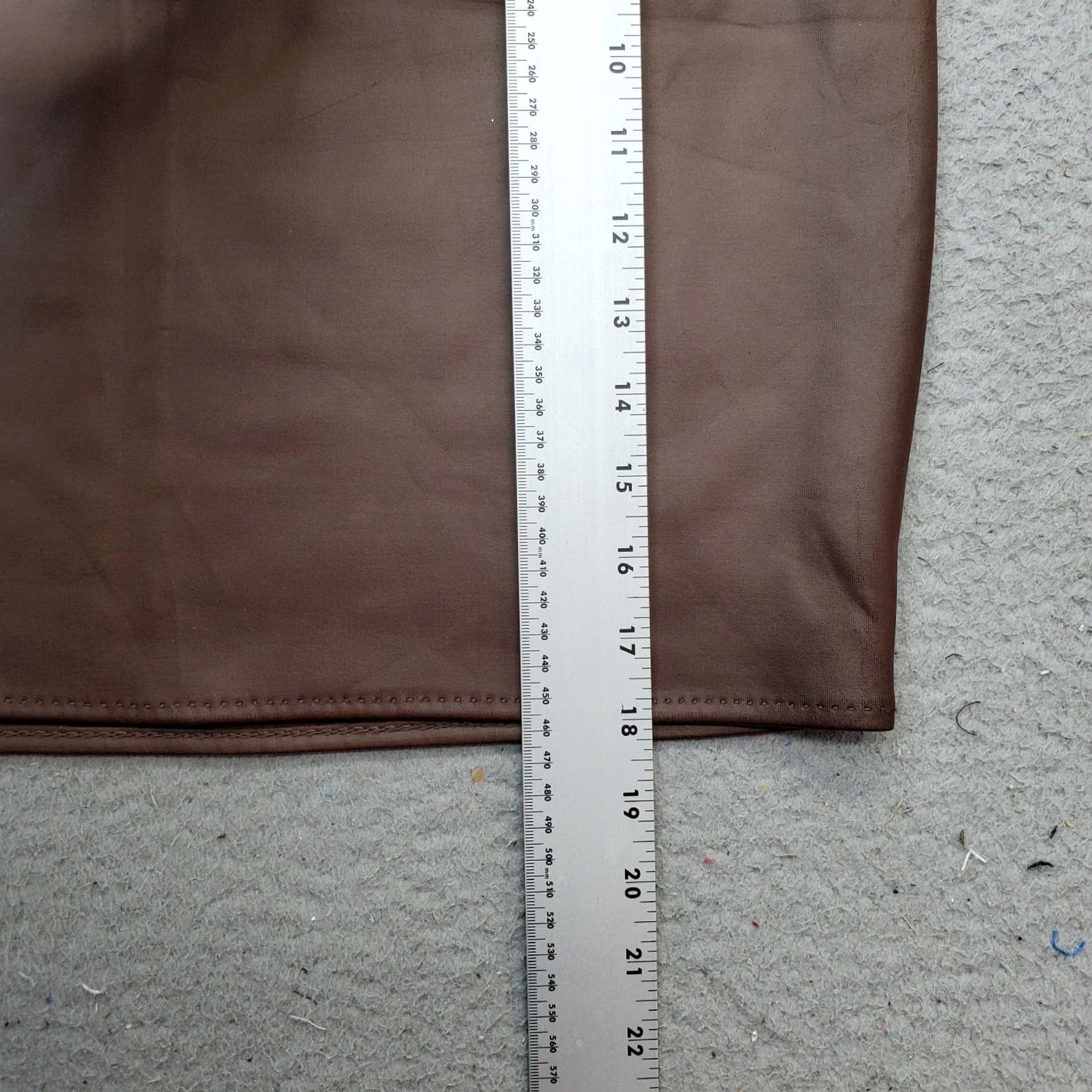 Vintage Max Studio Women's M Brown Straight & Pencil Skirt High Waist - Short Length, Polyester, Dry Clean, Vintage No, Casual, Regular Size M, Brown Size 32" / US 10 / IT 46 - 3 Thumbnail