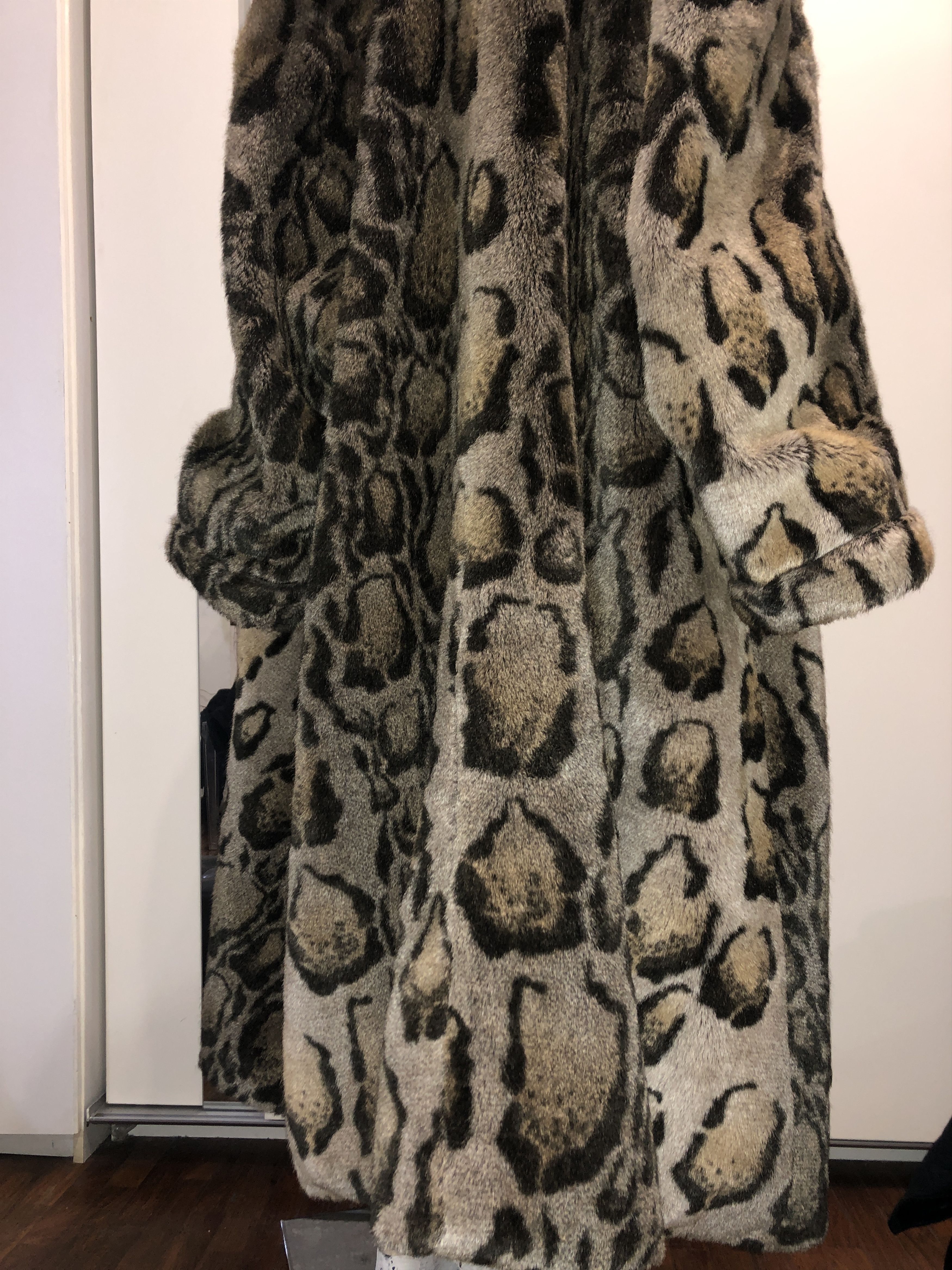 Calugi e Gianelli Animalier Wide Fake Fur Coat Size L / US 10 / IT 46 - 3 Thumbnail