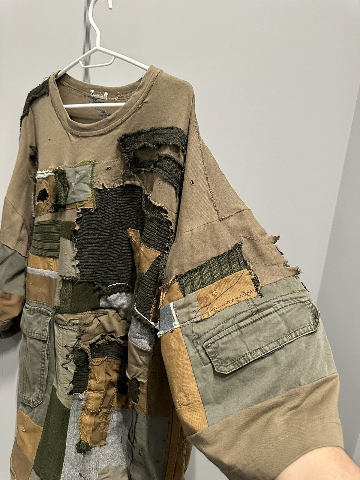 Japanese Brand Avant Garde Patchwork Distressed Shirt Military Oversize DC Size US L / EU 52-54 / 3 - 8 Thumbnail