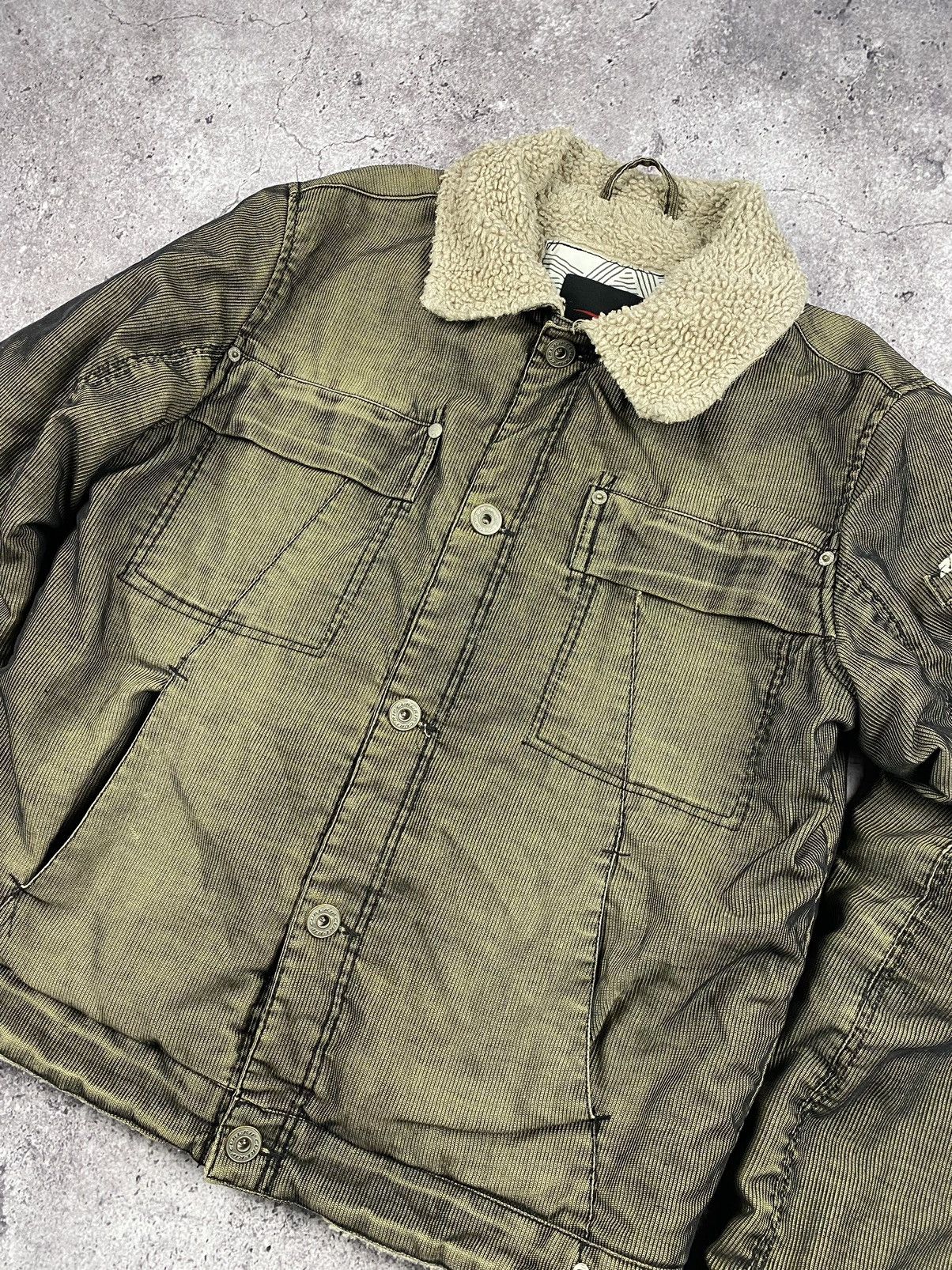 Billabong × Vintage Very Rare❗️Rip curl 90s Vintage Corduroy Sherpa Jacket Size US M / EU 48-50 / 2 - 2 Thumbnail