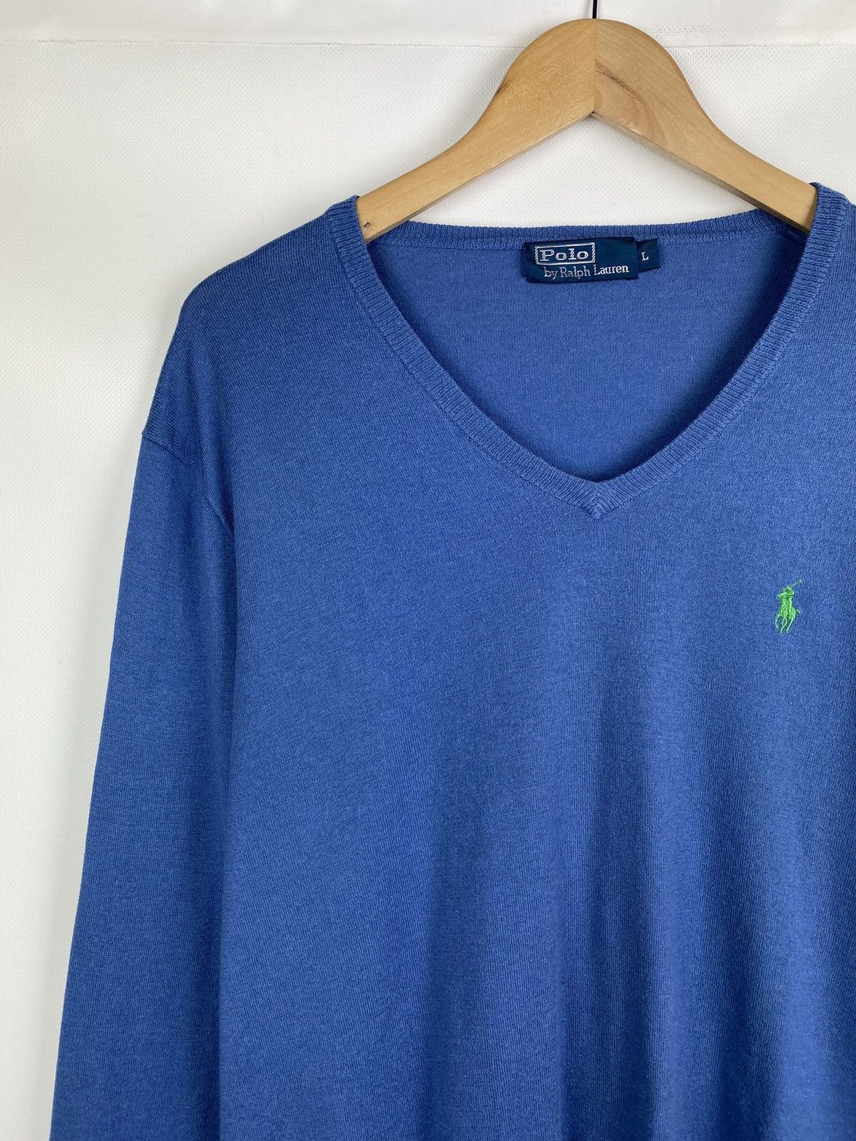 Vintage Polo by Ralph Lauren vintage men’s v neck sweater pullover Size US L / EU 52-54 / 3 - 5 Thumbnail