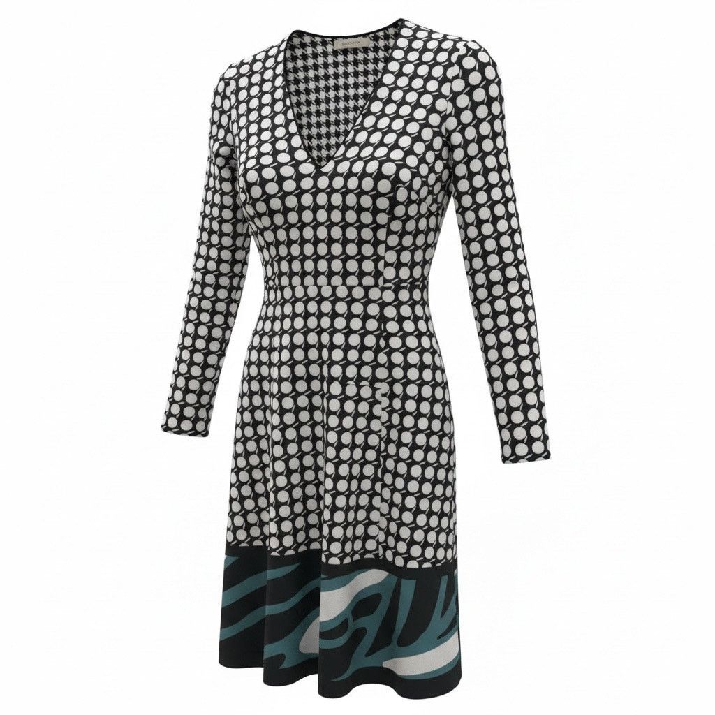 Patrizia Pepe Patrizia Pepe Fit & Flare Dress 42 M Black White Party Italy Size M / US 6-8 / IT 42-44 - 1 Thumbnail