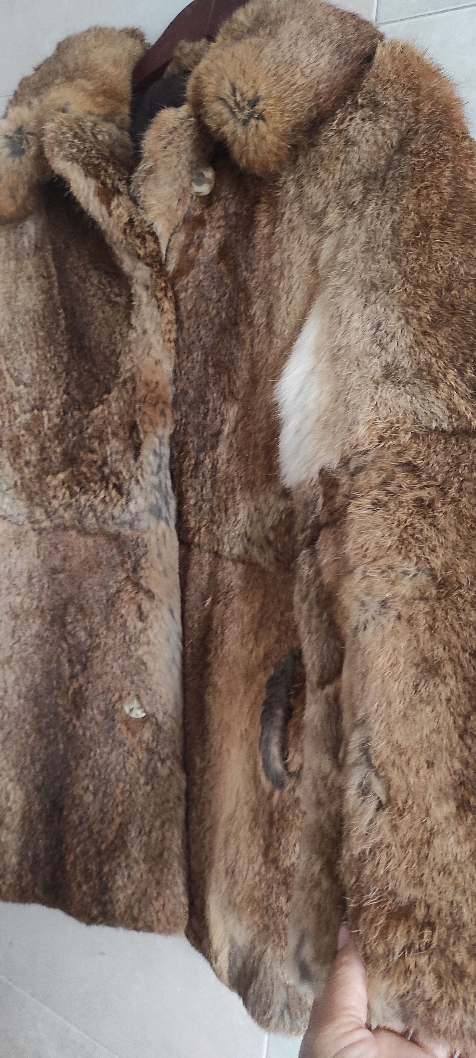Genuine Leather × Vintage Frylane Paris Genuine Real Rabbit Fur Coat Made In France M Size M / US 6-8 / IT 42-44 - 16 Thumbnail