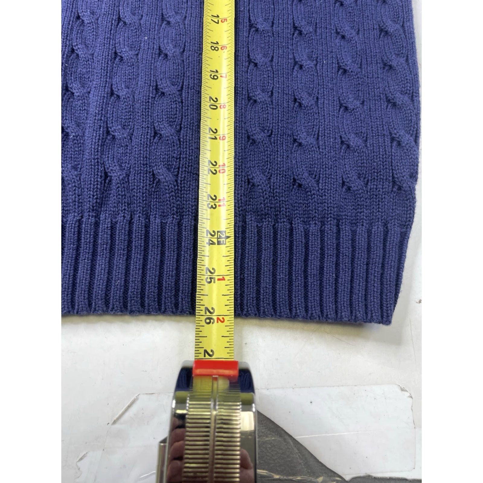 Ralph Lauren VINTAGE Ralph Lauren Polo Mens Vest Sweater Knit Cable-V-Neck L Navy Blue Size US L / EU 52-54 / 3 - 4 Thumbnail