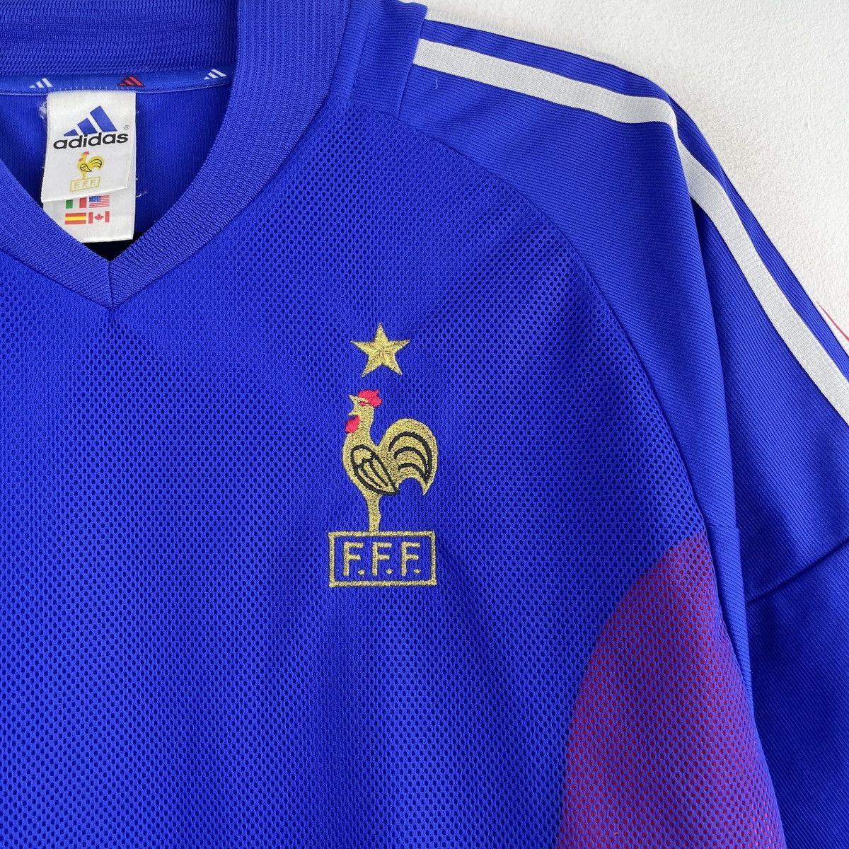 Adidas Vintage France 2002/2004 Home Jersey Adidas Men’s Shirt Size US M / EU 48-50 / 2 - 4 Thumbnail