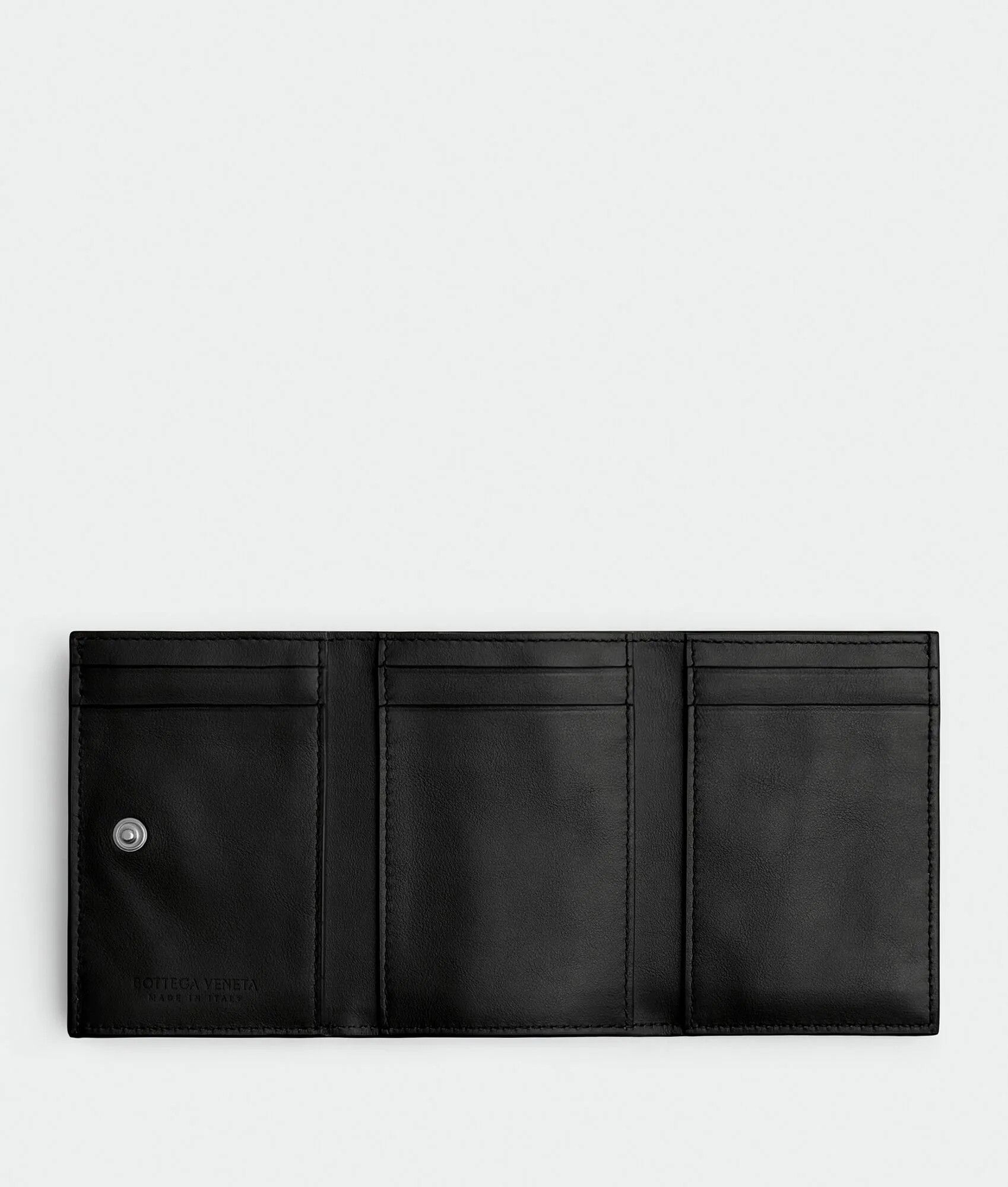 Bottega Veneta o1loc1c0824 Size: OS / Tri-Fold Flap Wallet in Black Size ONE SIZE - 3 Thumbnail