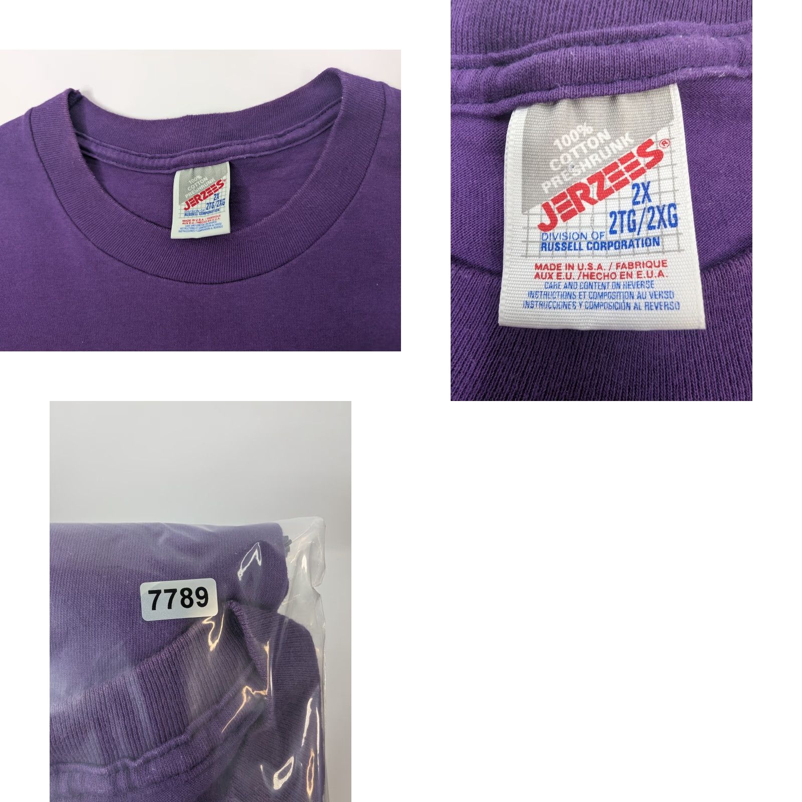 Jerzees VINTAGE Buffalo Bills Resort Casino Promo T-Shirt 2XL Purple Jerzees Short Sleeve Graphic Tee Mens Size US XXL / EU 58 / 5 - 8 Thumbnail