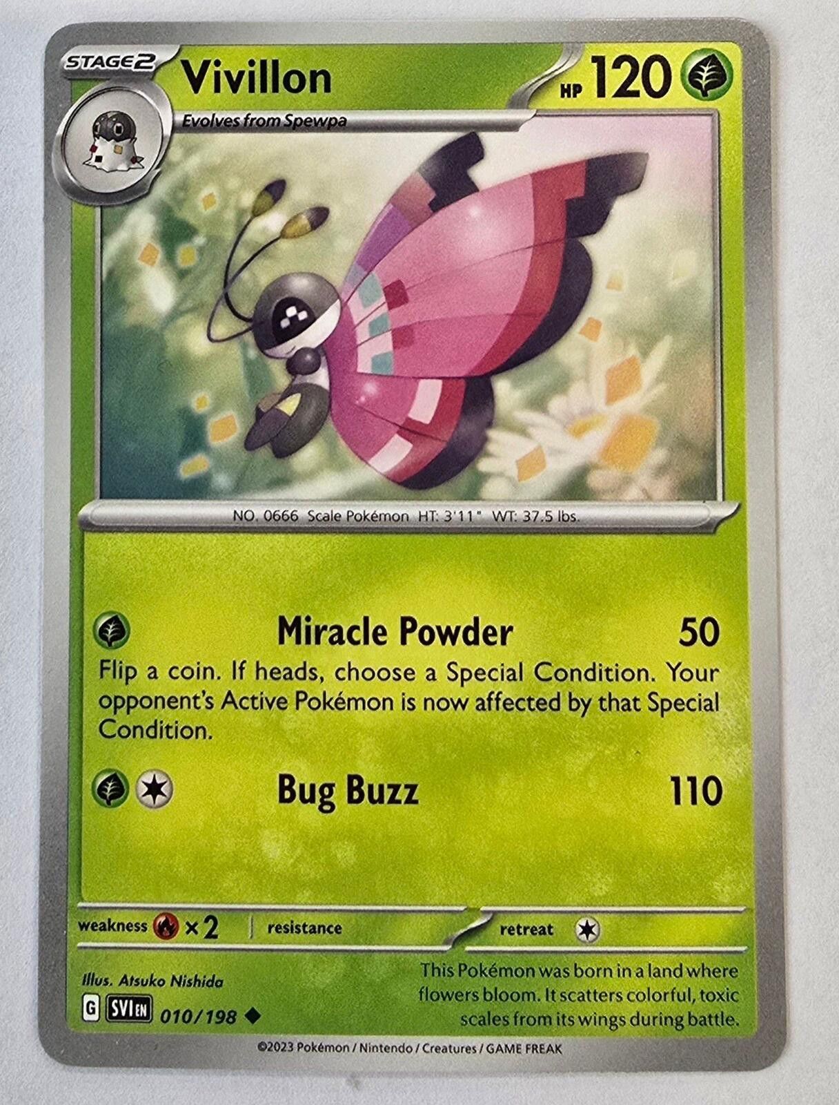 Pokemon Vivillon (010/198) from Scarlet & Violet Base Set Size ONE SIZE - 1 Thumbnail