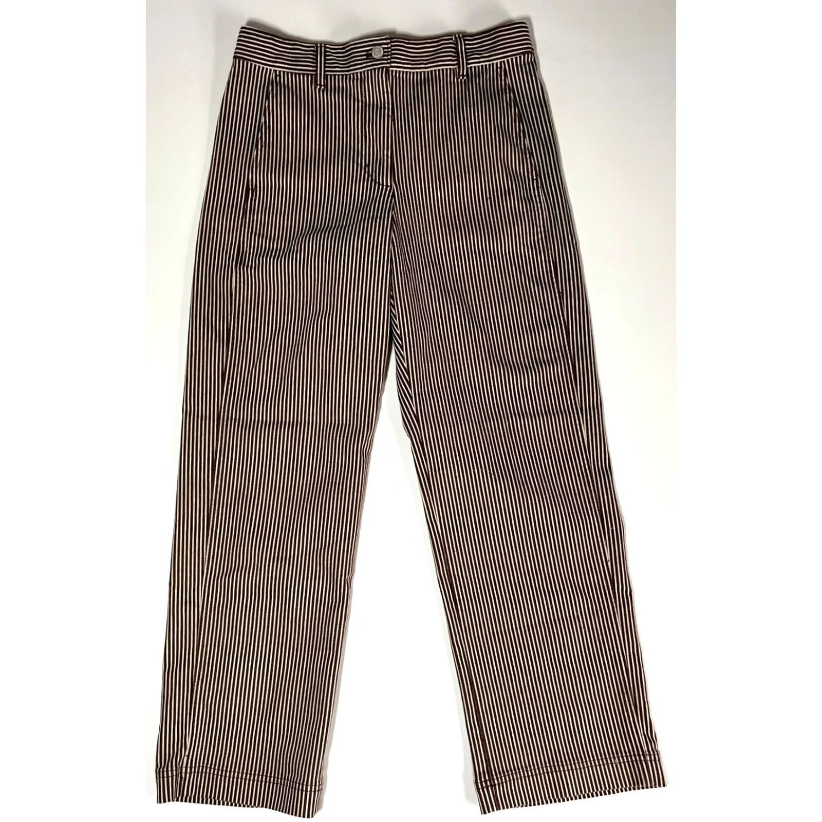 Banana Republic NWT Banana Republic Straight Fit Weekender Pants Sz 8 Shirt Women Multicolor Stripe Daywear City Preppy Pockets Mens, Womens Size 30" / US 8 / IT 44 - 2 Thumbnail