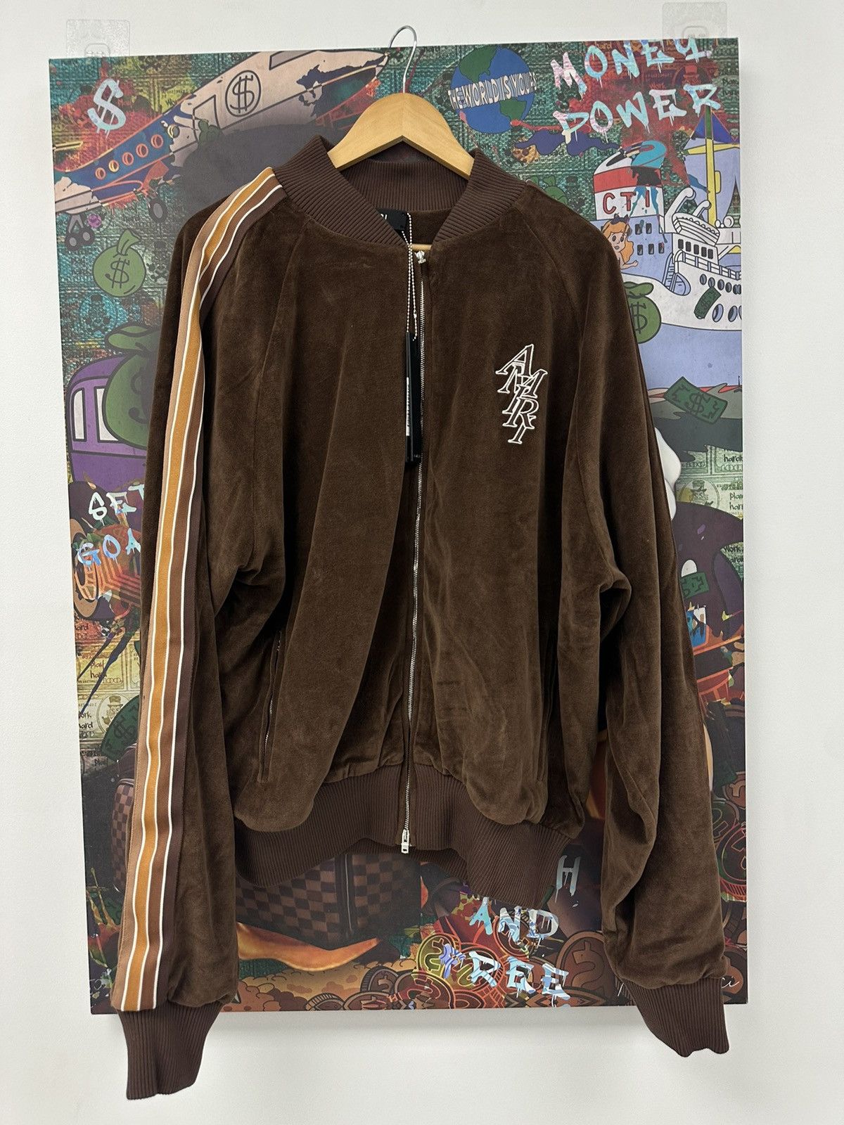 Amiri Amiri Track Jacket Brown XXL Size US XXL / EU 58 / 5 - 1 Thumbnail