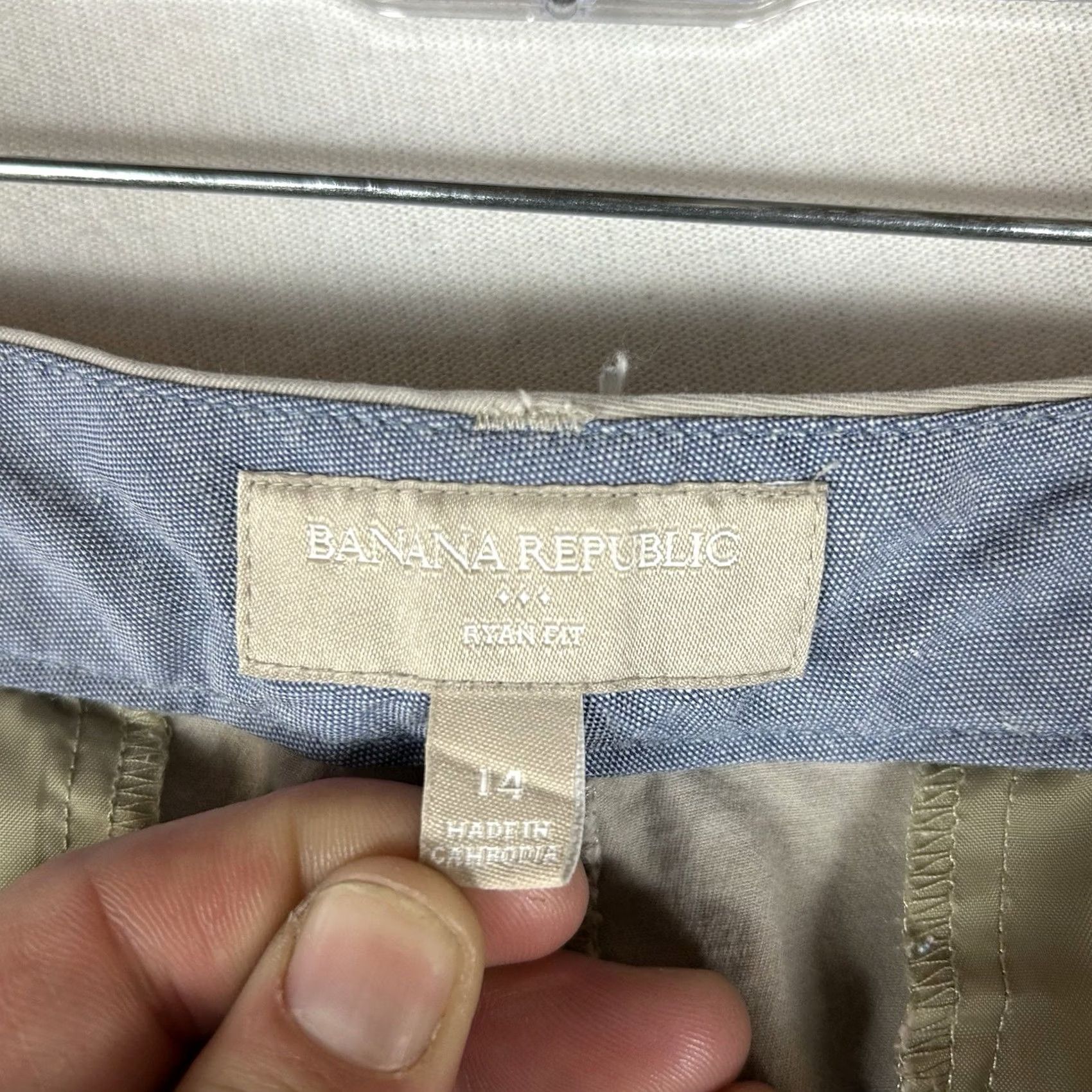 Banana Republic Banana Republic Pants Womens Size 14 Beige Straight Leg Stretch Twill Front Flat Front City Preppy Dress Pants Mens? Ladies Size 36" / US 14 / IT 50 - 6 Thumbnail
