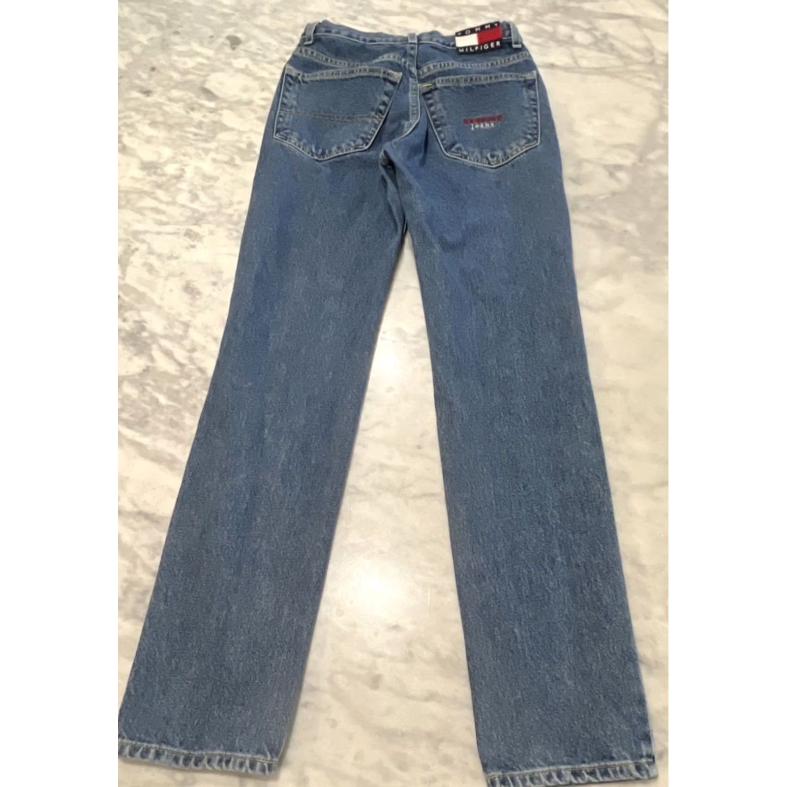 Tommy Hilfiger Vintage Tommy Hilfiger Jeans Womens 1/32 Waist 24 Inseam 31 Classic Fit Blue - 90s Style Size 42" / US 20 - 6 Thumbnail