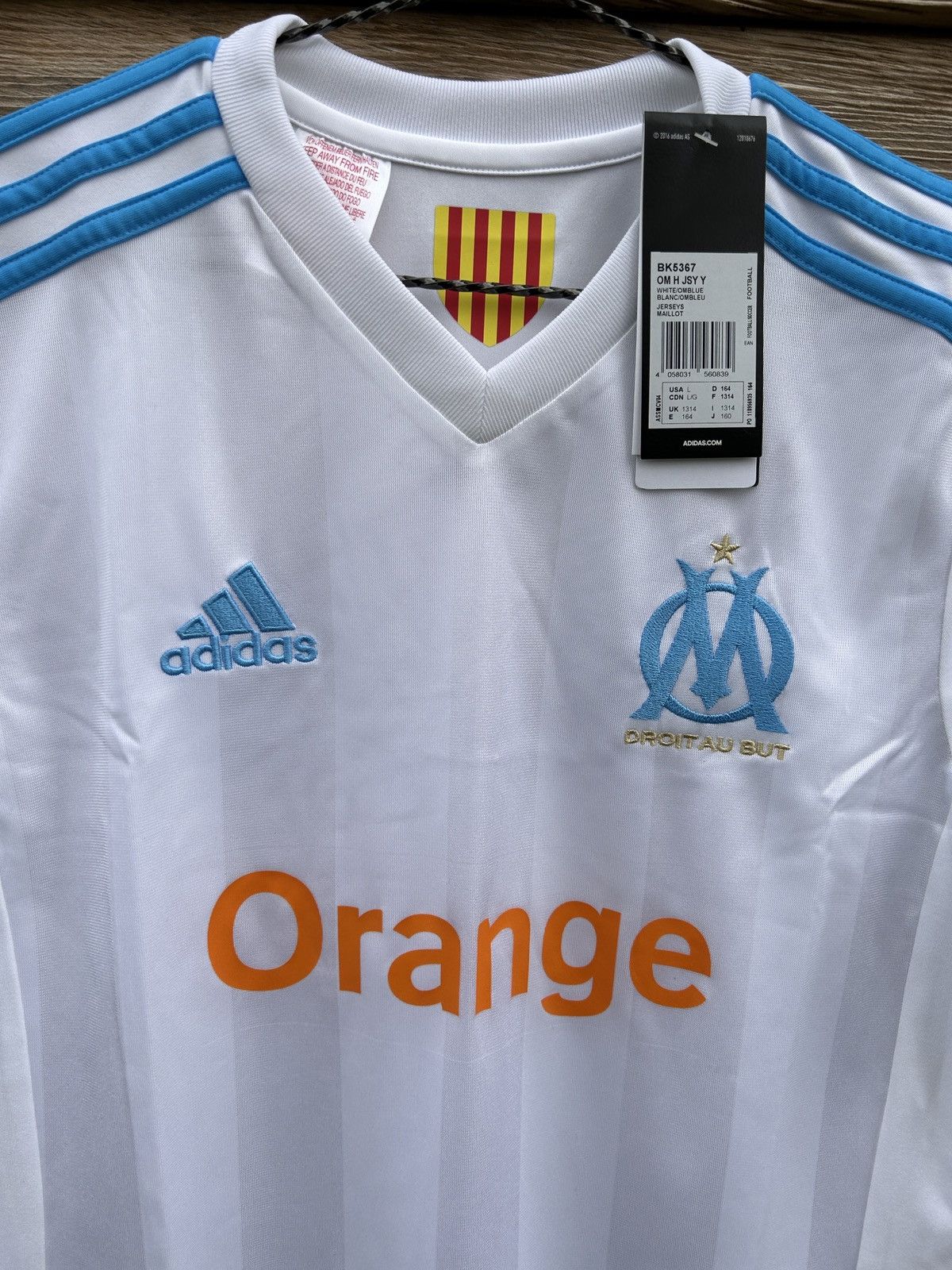 BNWT Adidas Olympique Marseille 2017 18 Home Kit Jersey