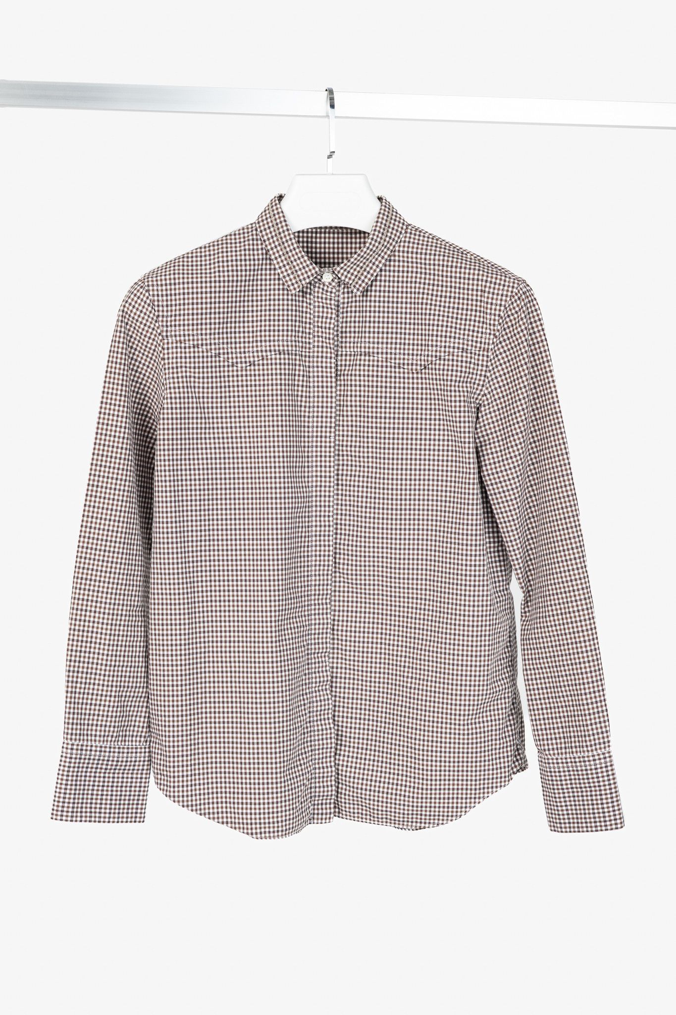 Brunello Cucinelli Brunello Cucinelli Gingham Cotton Monili Button Shirt Size M / US 6-8 / IT 42-44 - 1 Thumbnail