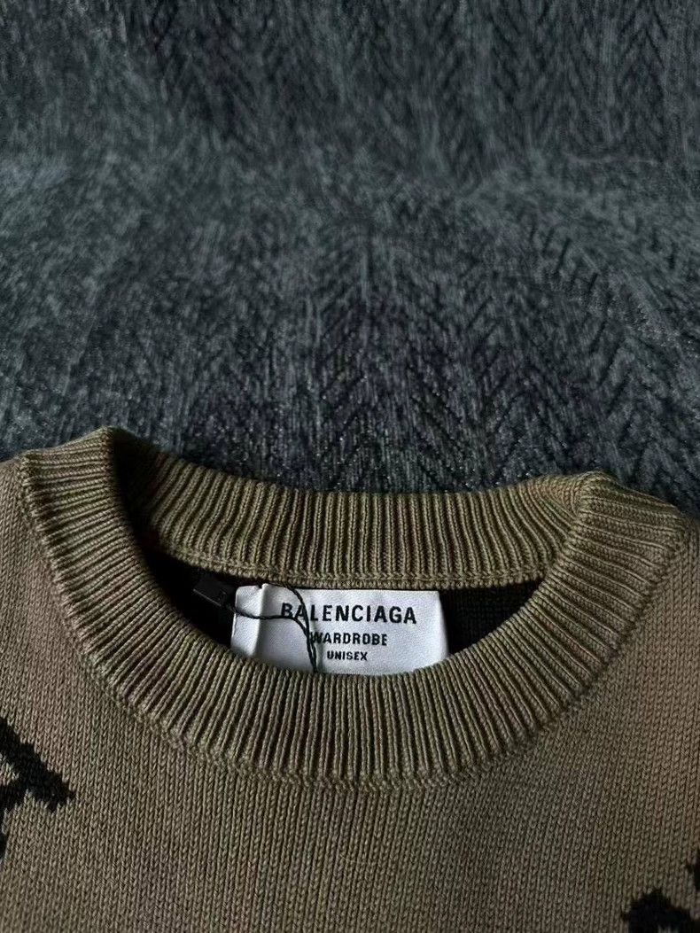 Balenciaga Balenciaga Khaki Stretch Sweater Size US XS / EU 42 / 0 - 3 Thumbnail