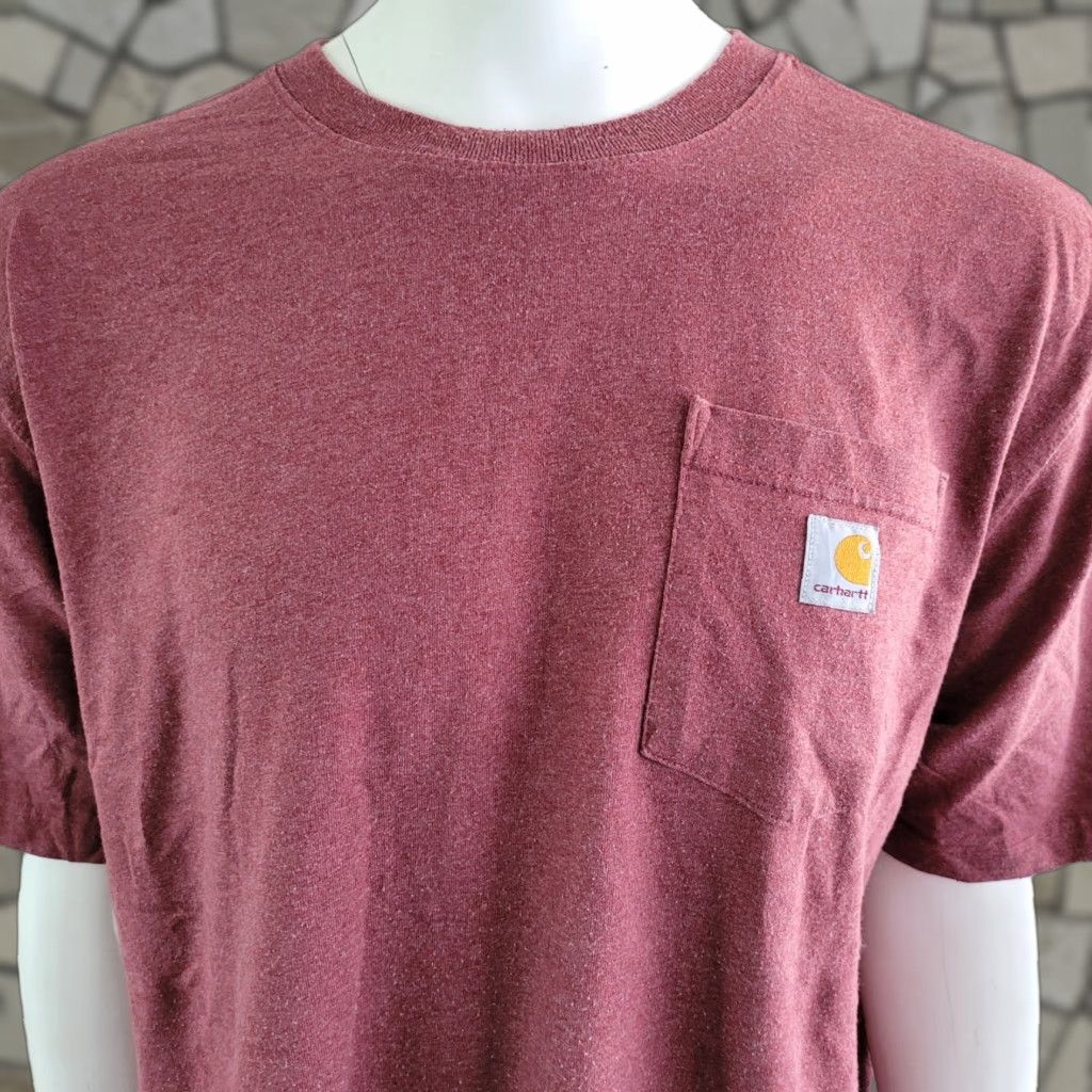 Carhartt VINTAGE Carhartt T-Shirt - Men's XL - Maroon - Original Fit Size US XL / EU 56 / 4 - 1 Thumbnail