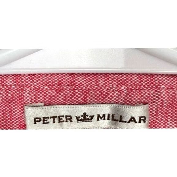 Peter Millar Peter Millar Polo Shirt Adult Large Light Red Solid Short Sleeve Ribbed Polo Men Size US L / EU 52-54 / 3 - 5 Thumbnail