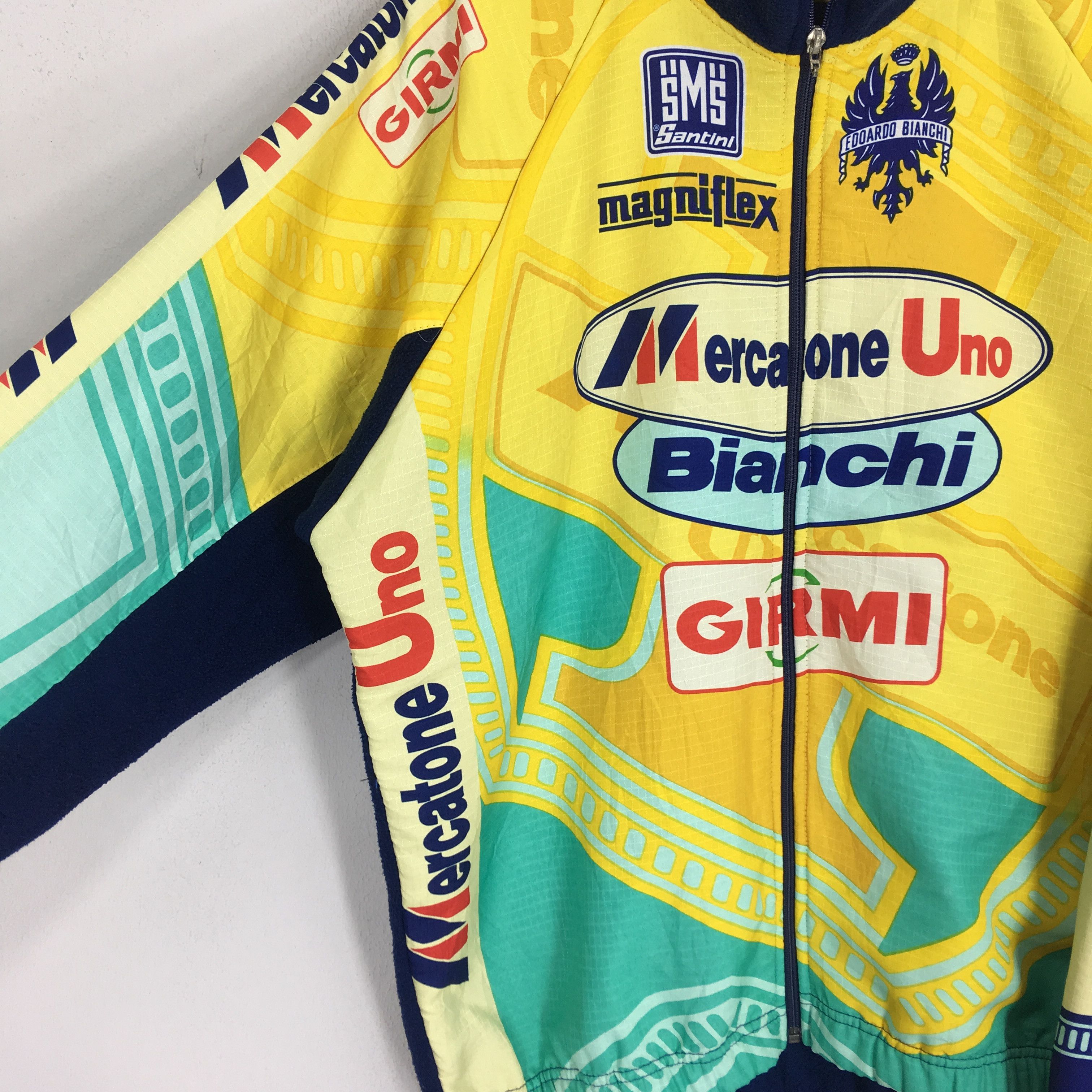 Bicycle Vintage 90s SMS Santini Cycling Sport Big Logo Jacket Size US XL / EU 56 / 4 - 5 Thumbnail