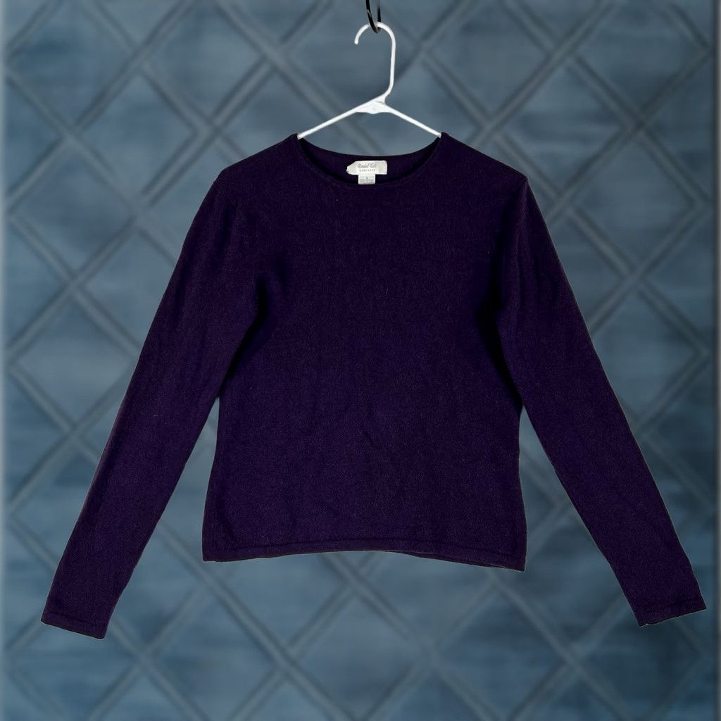 Vintage Marshall Fields 100% Cashmere Sweater Womens S Pullover Knit Purple Casual Size S / US 4 / IT 40 - 1 Thumbnail
