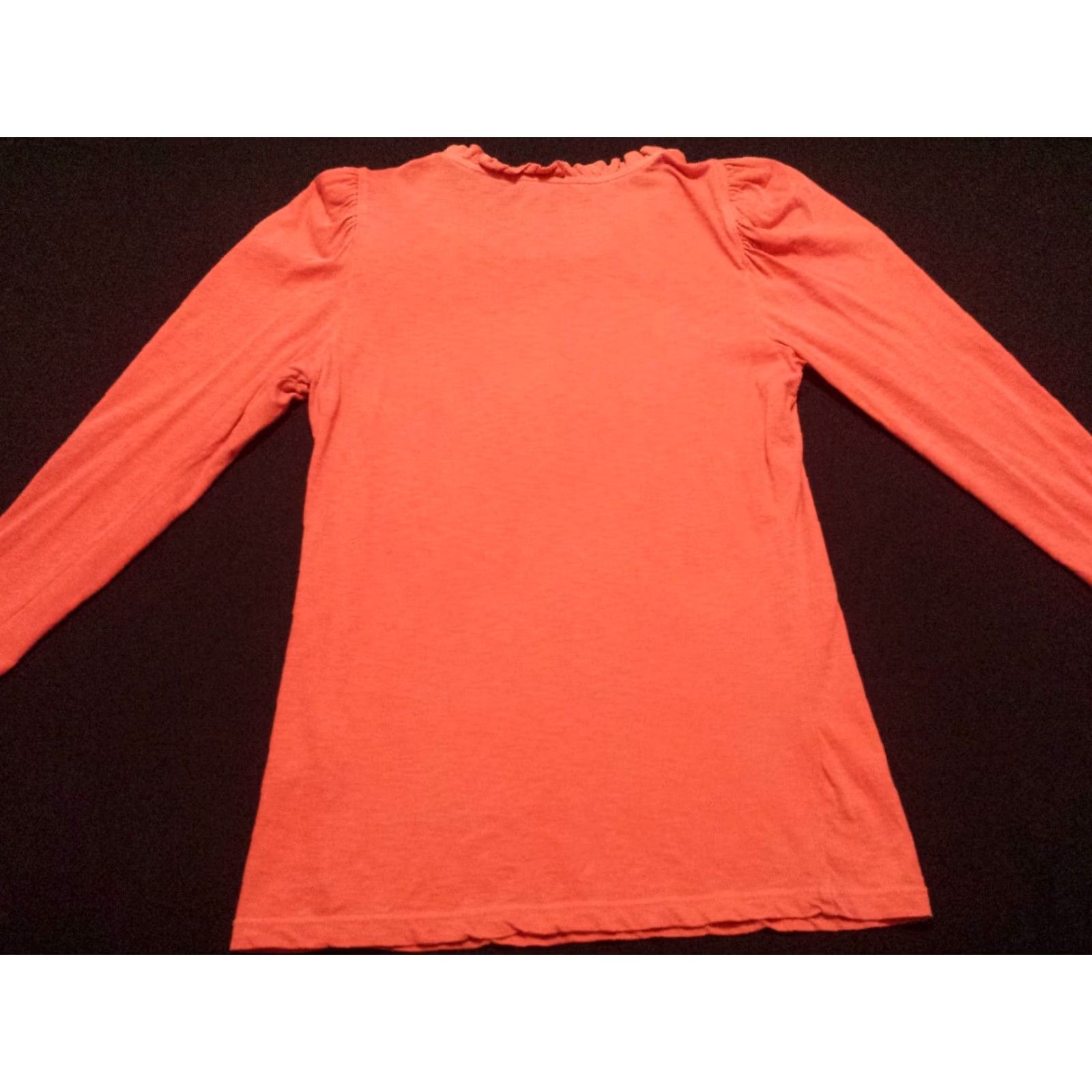 Sundry Sundry Womens 0X Plus Long Sleeve Shirt Solid Orange Round Neck Pullover Size XS / US 0-2 / IT 36-38 - 6 Thumbnail