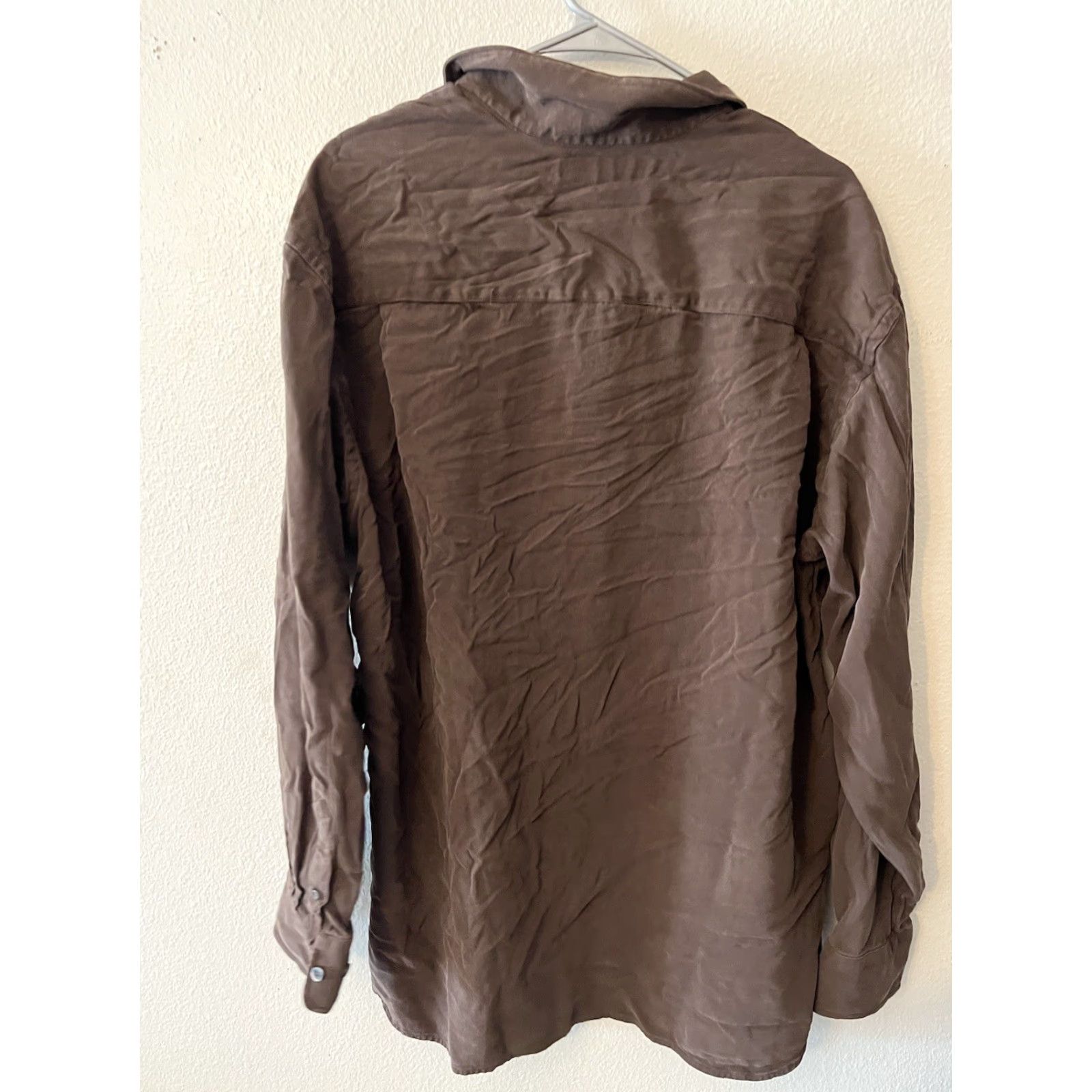 Tommy Bahama Tommy Bahama Shirt Mens 2XT Silk Button-Up Long Sleeve Brown Size US XXL / EU 58 / 5 - 3 Thumbnail