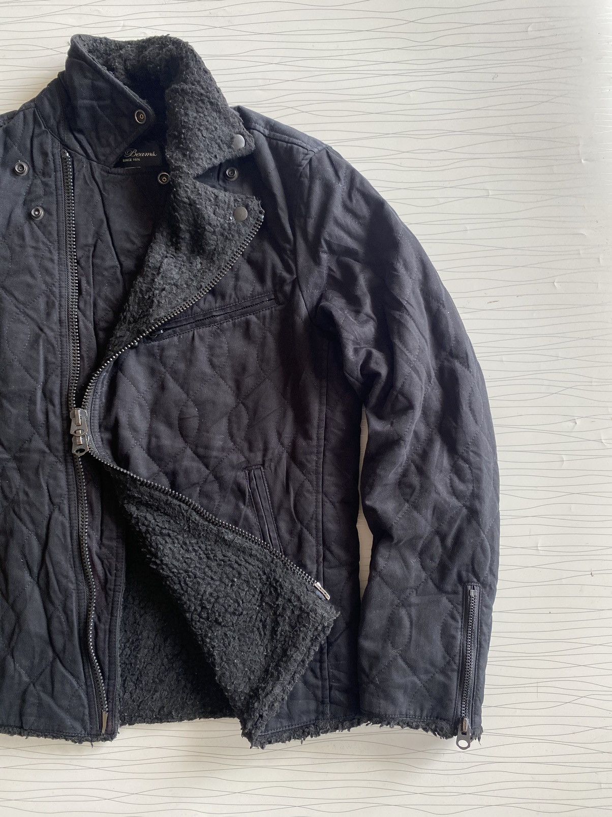 20471120 BEAMS Japan Linen Rider Double Collar Punk Jacket Size US M / EU 48-50 / 2 - 2 Thumbnail