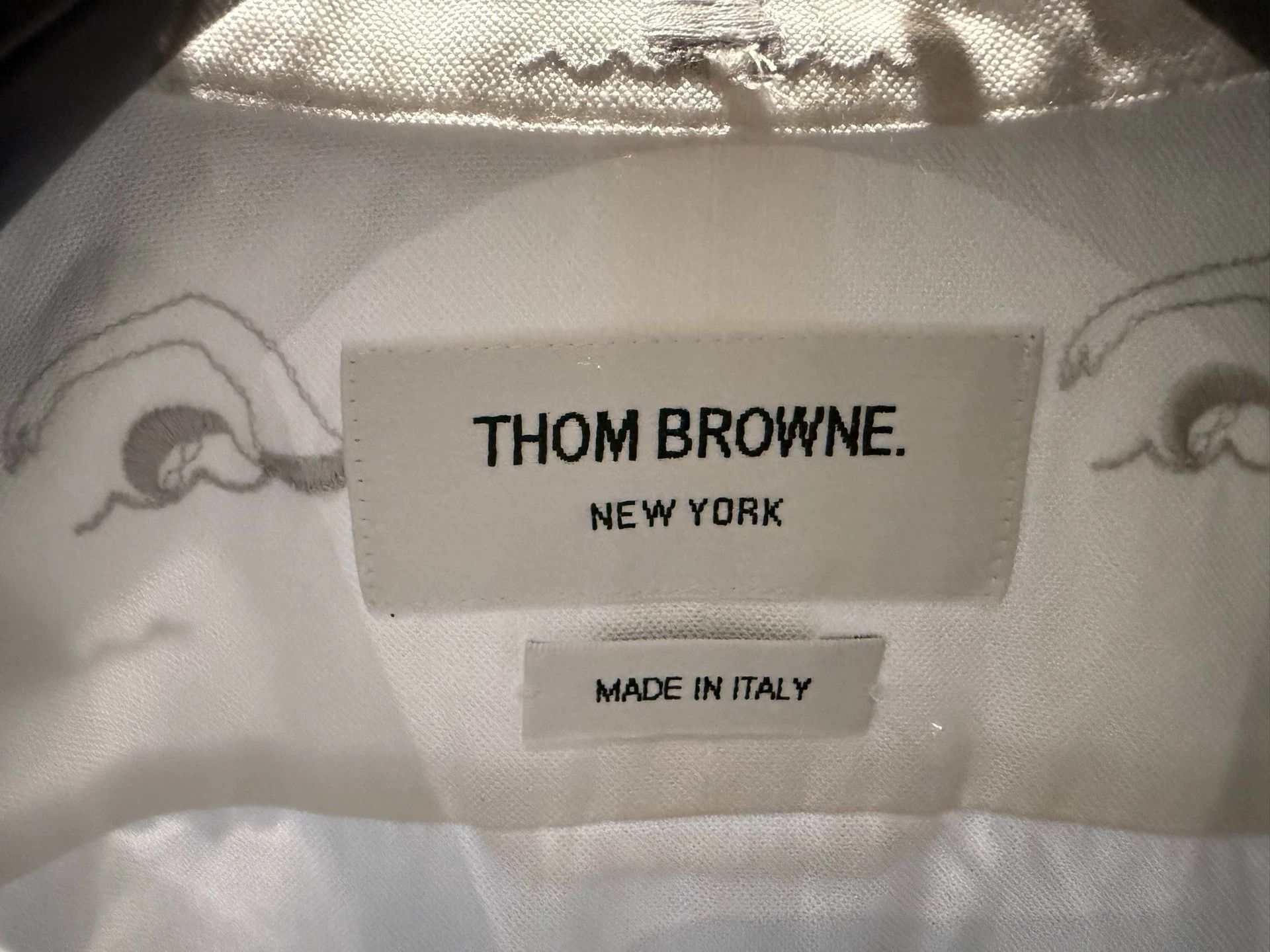 Thom Browne Thom Browne Women's White Embroidered SS Shirt Size XS / US 0-2 / IT 36-38 - 4 Thumbnail