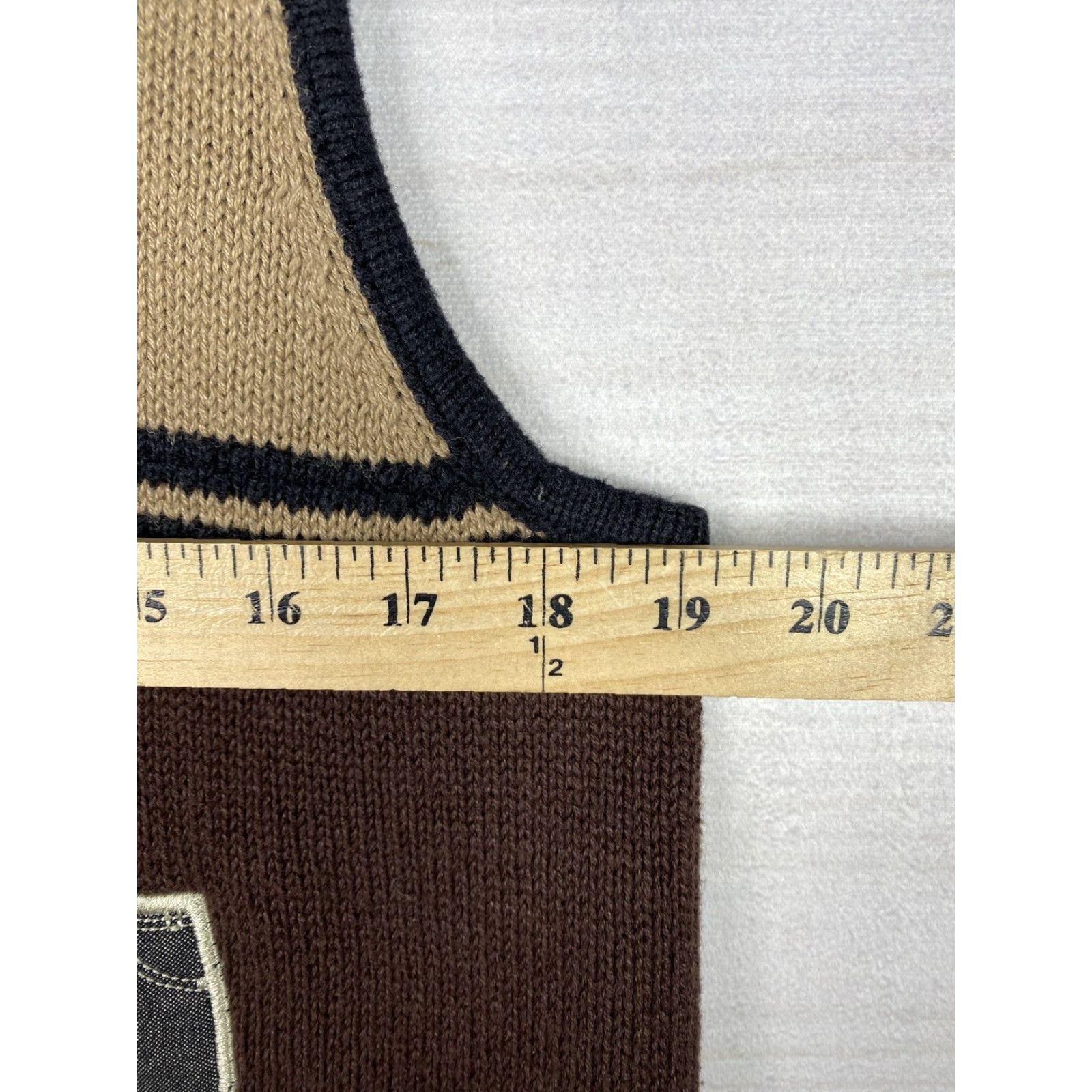 Vintage Christopher & Banks Vest Womens M Brown Embroidered Geometric Kitten Kitty Halloween Sleeveless V-Neck Casual Slim Breathable Regular Size M / US 6-8 / IT 42-44 - 7 Thumbnail