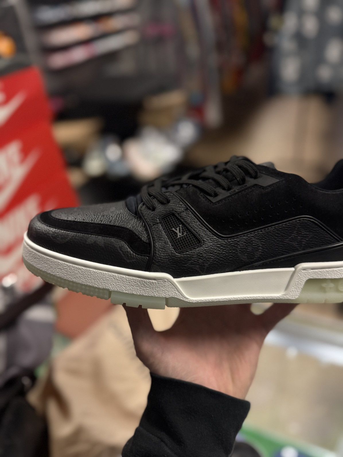 Louis Vuitton Louis Vuitton Black Trainer Size UK11/12US $1370 Retail Size US 12 / EU 45 - 7 Thumbnail