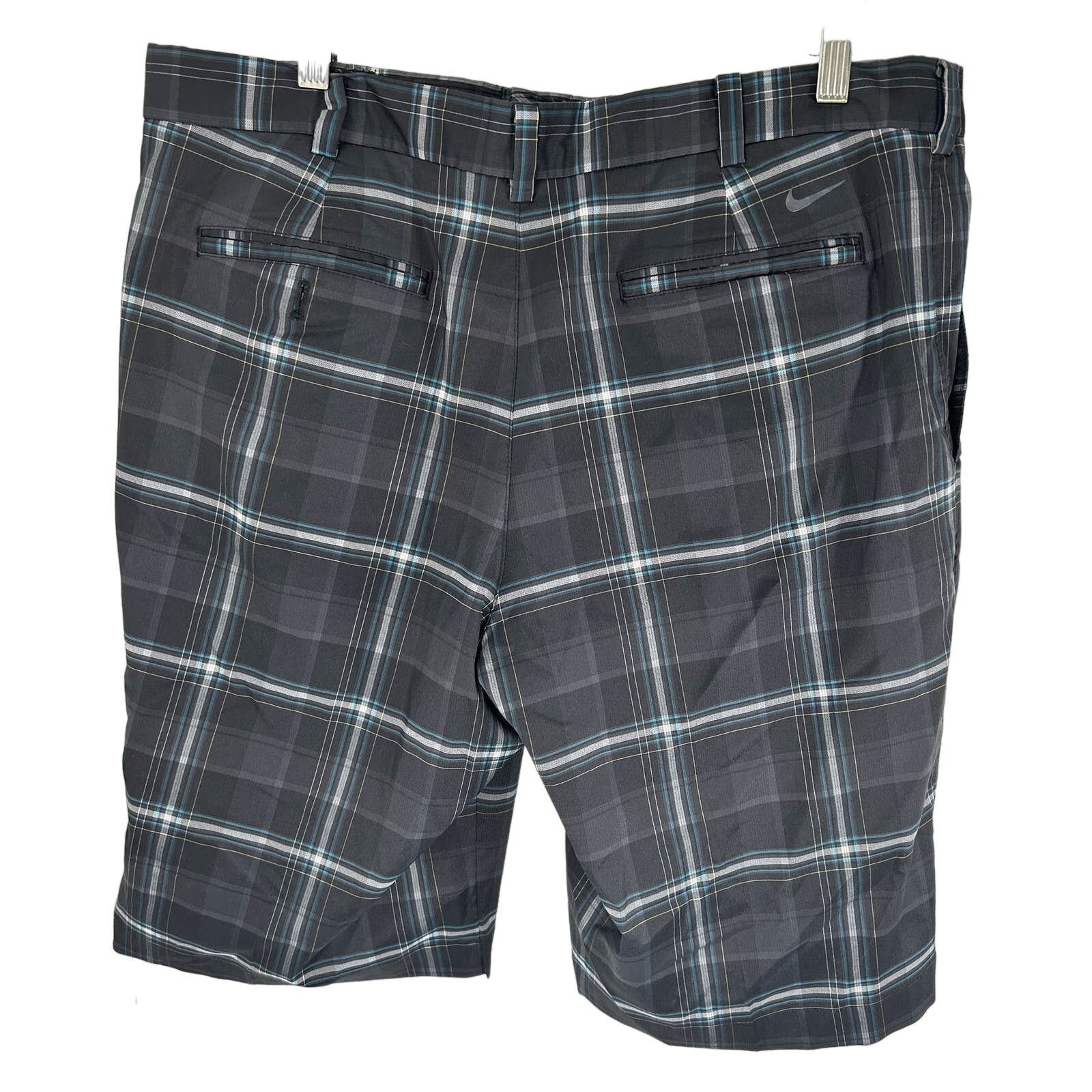 Nike Nike Golf Dri-Fit Athletic Shorts Size 36 Plaid Stripes Gray Size US 36 / EU 52 - 2 Thumbnail