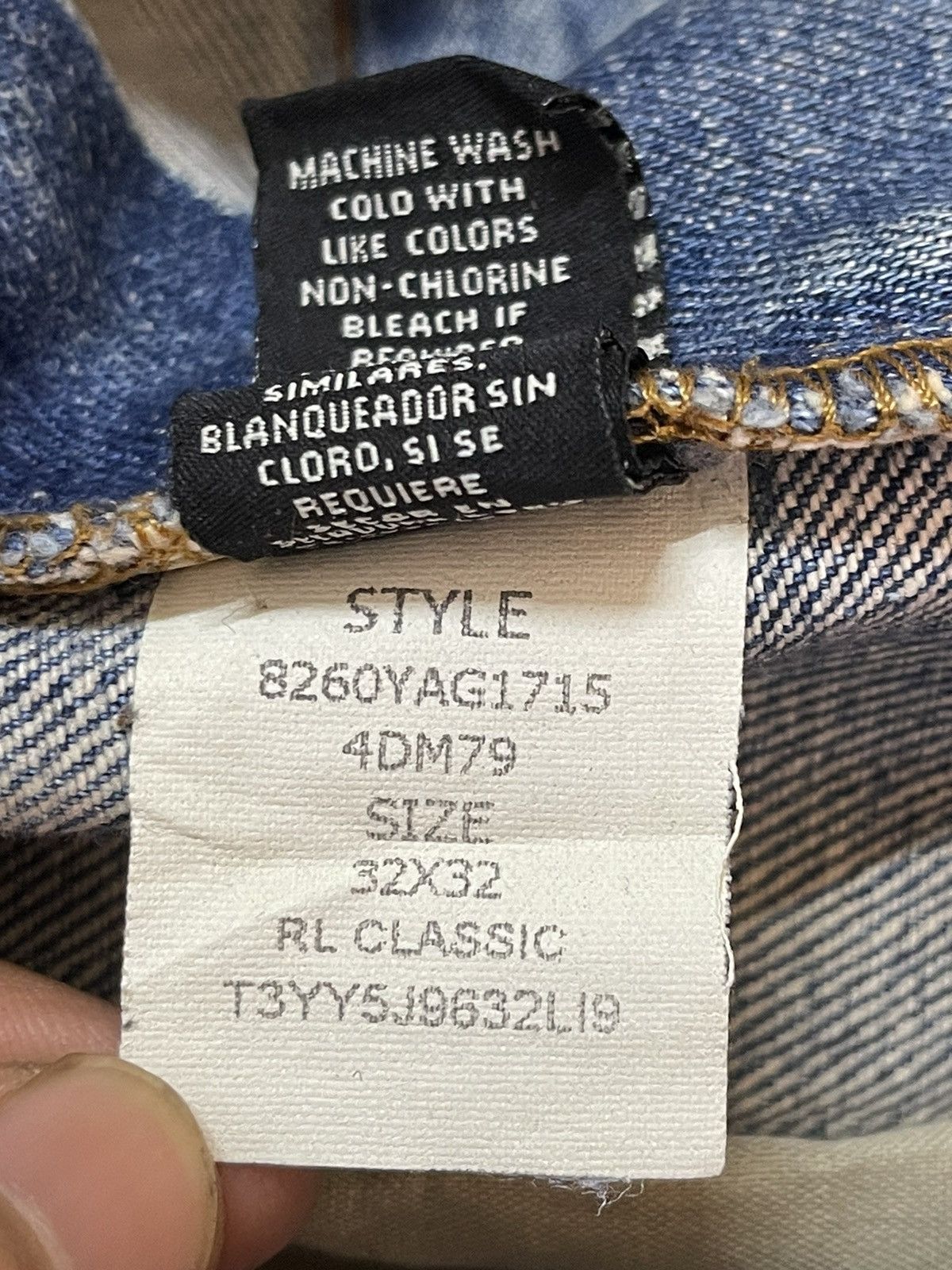 Polo Ralph Lauren Vintage RL Polo Ralph Lauren Mud Wash Distress Baggy Jeans Size US 32 / EU 48 - 13 Thumbnail