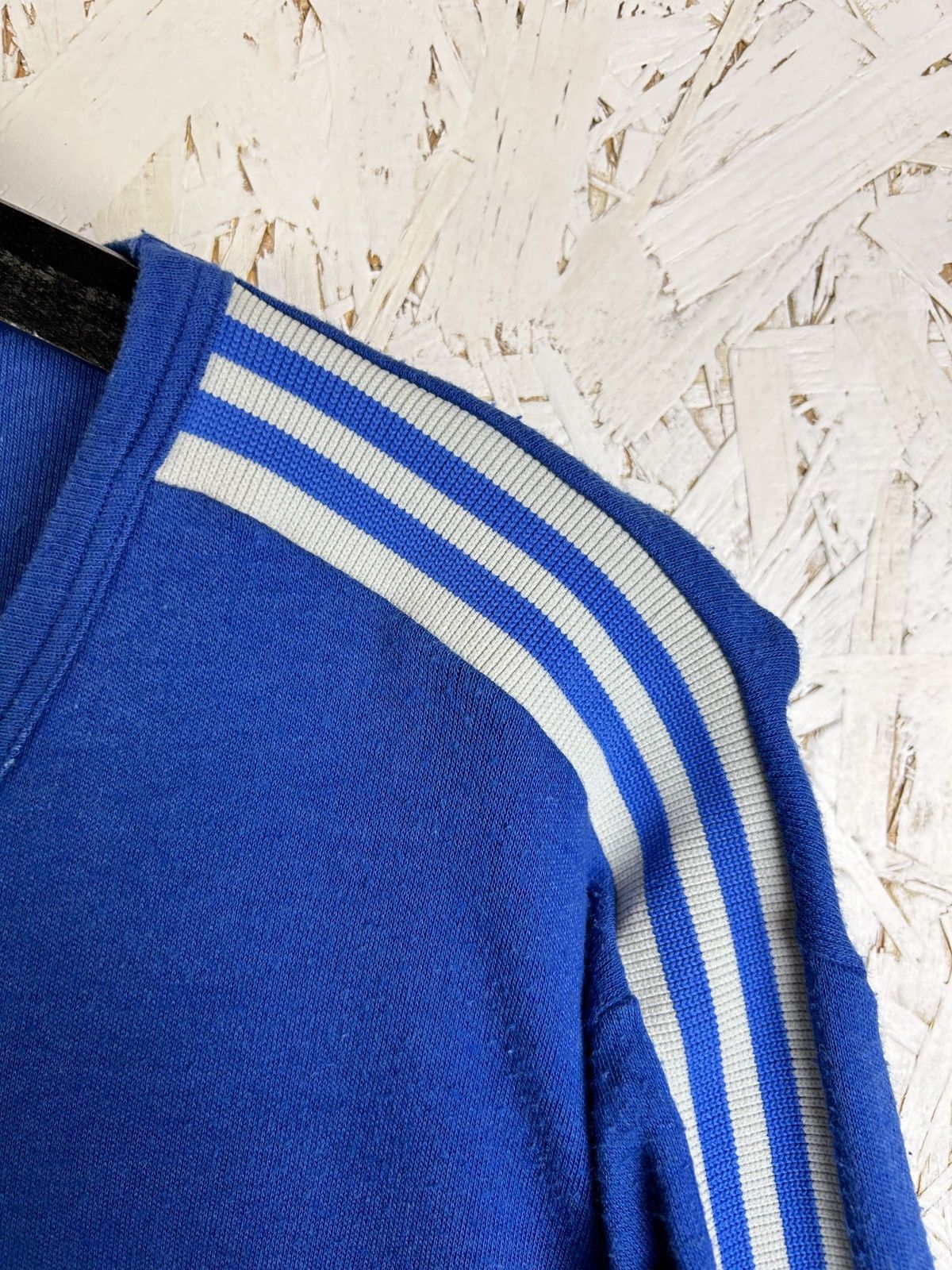 Adidas 70s 80s Adidas Trefoil #13 Single Stitch Blank Jersey Size US L / EU 52-54 / 3 - 3 Thumbnail