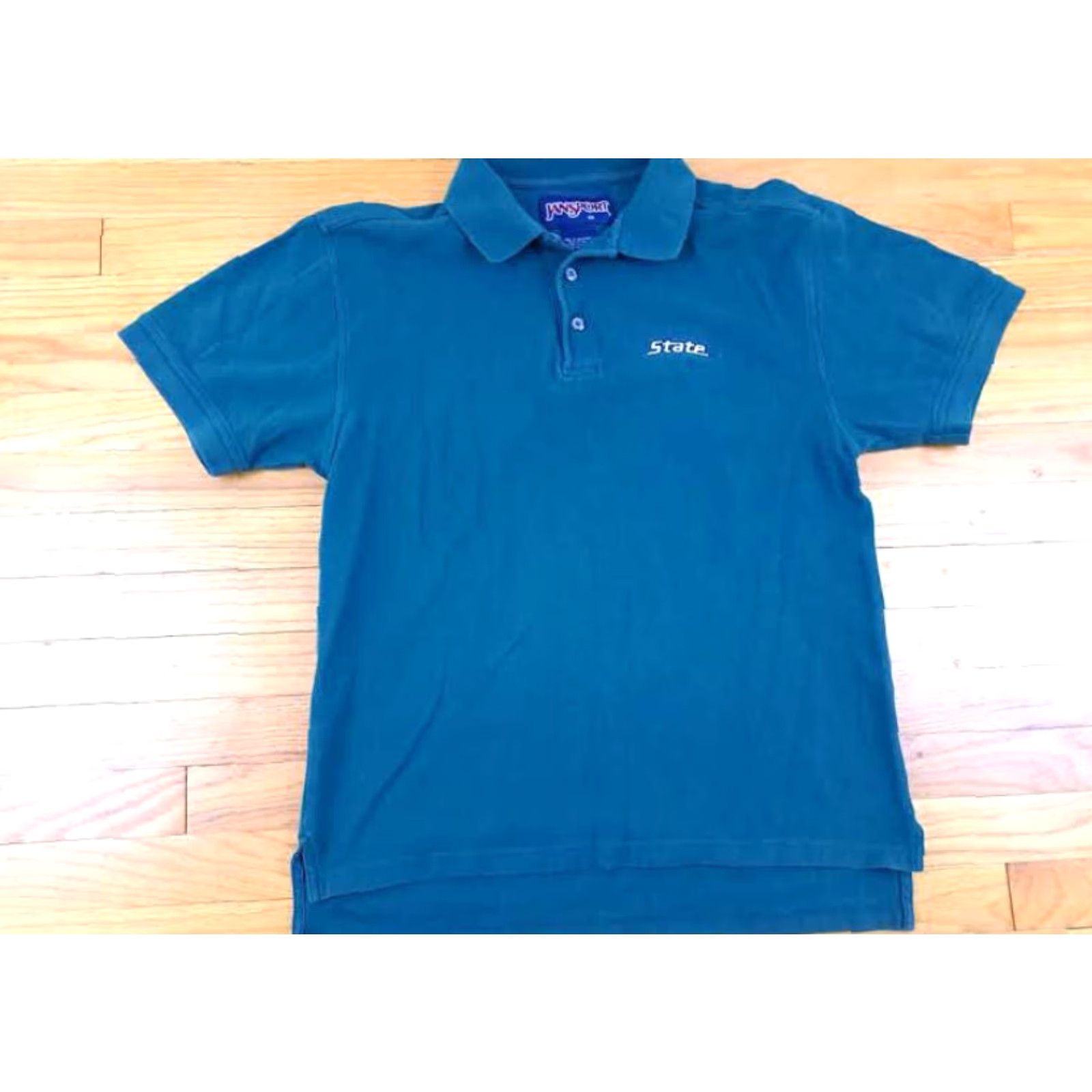 Jansport VINTAGE Jansport Michigan State Polo Shirt Button-Up Knit Medium Green Mens Short Sleeve 1/4 Button Polo-Golf Shirt Size US M / EU 48-50 / 2 - 3 Thumbnail