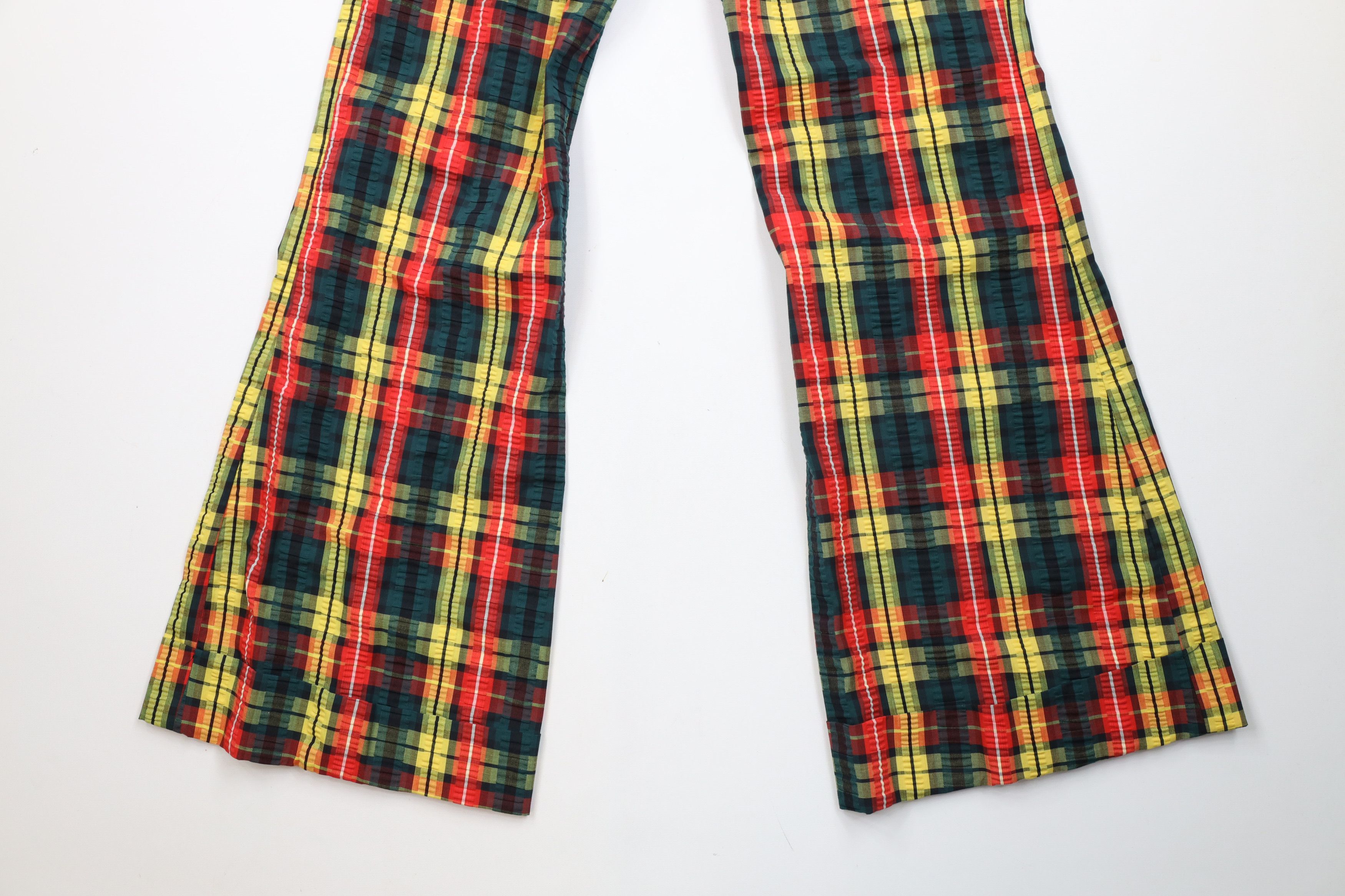 Vintage Vintage 70s Streetwear Bell Bottoms Pants Plaid USA Size 28" / US 6 / IT 42 - 12 Thumbnail