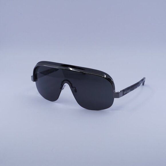 Palm Angels Palm Angels PERI10I KING 7607 Sunglasses Black Shield Frame Size ONE SIZE - 3 Thumbnail